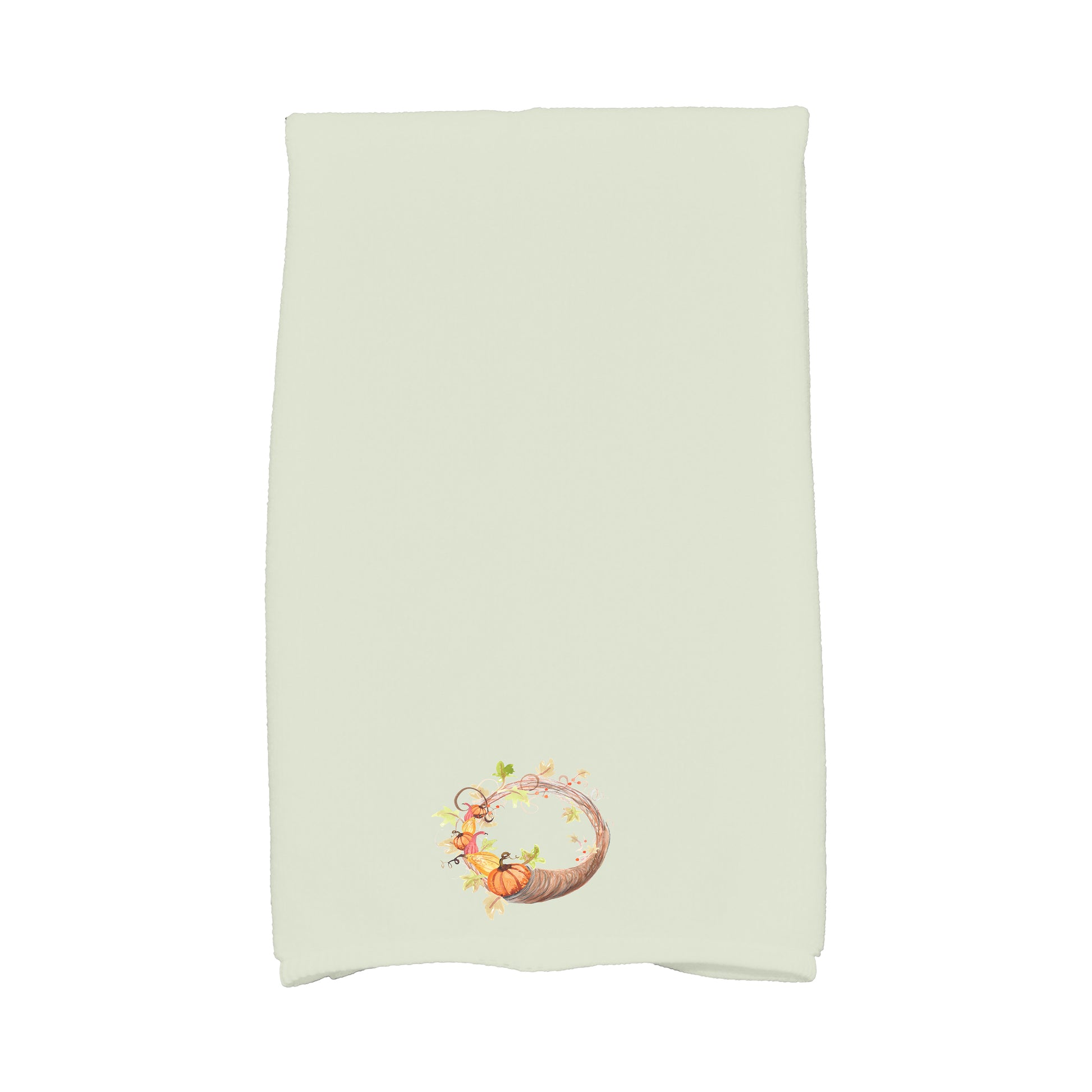 Simply Daisy Cornicopia Wreath 16 x 25 Inch Light green Fall Print Kitchen Towel
