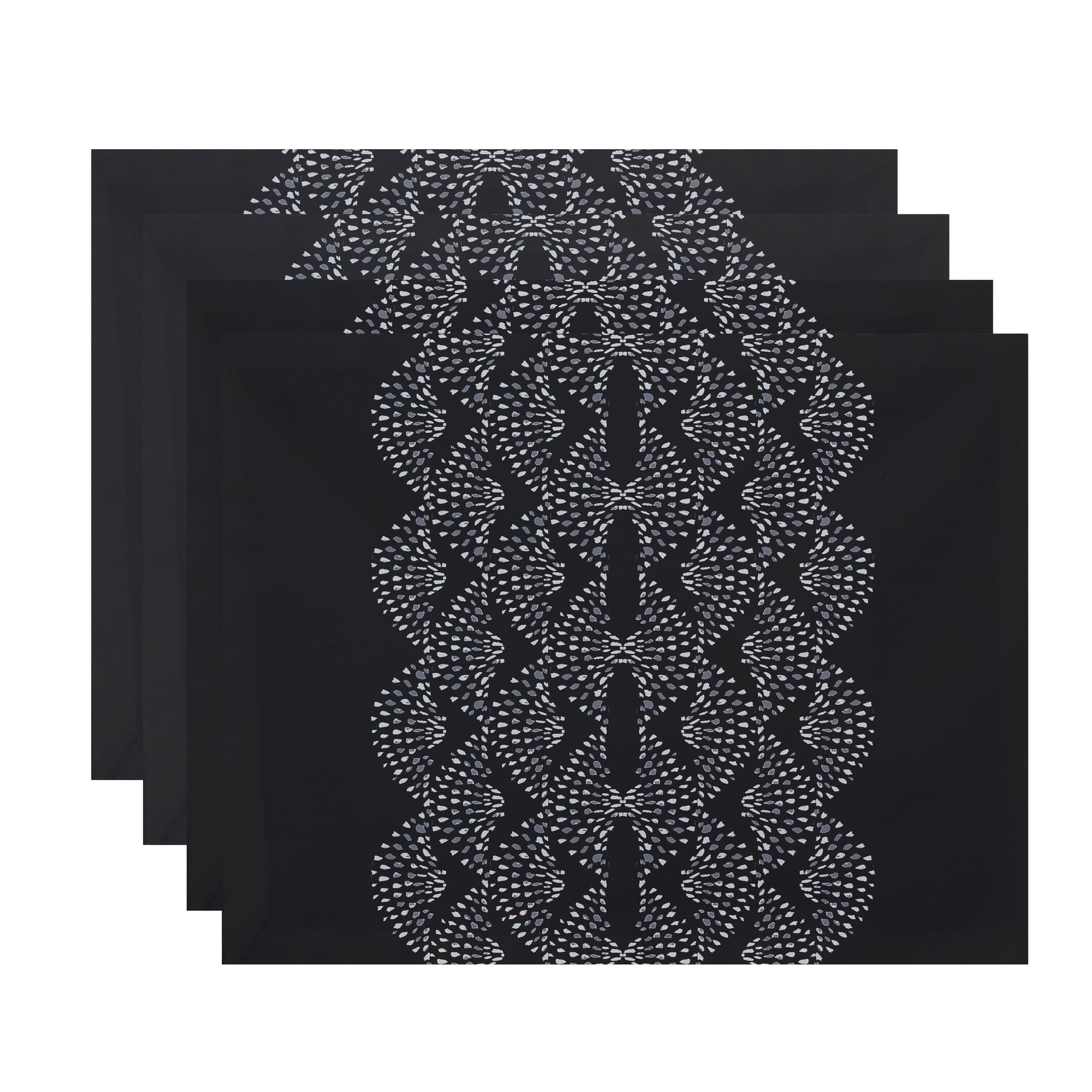 Simply Daisy Dotted Focus 18 x 14 Inch Black Geometric Print Placemat (Set of 4)