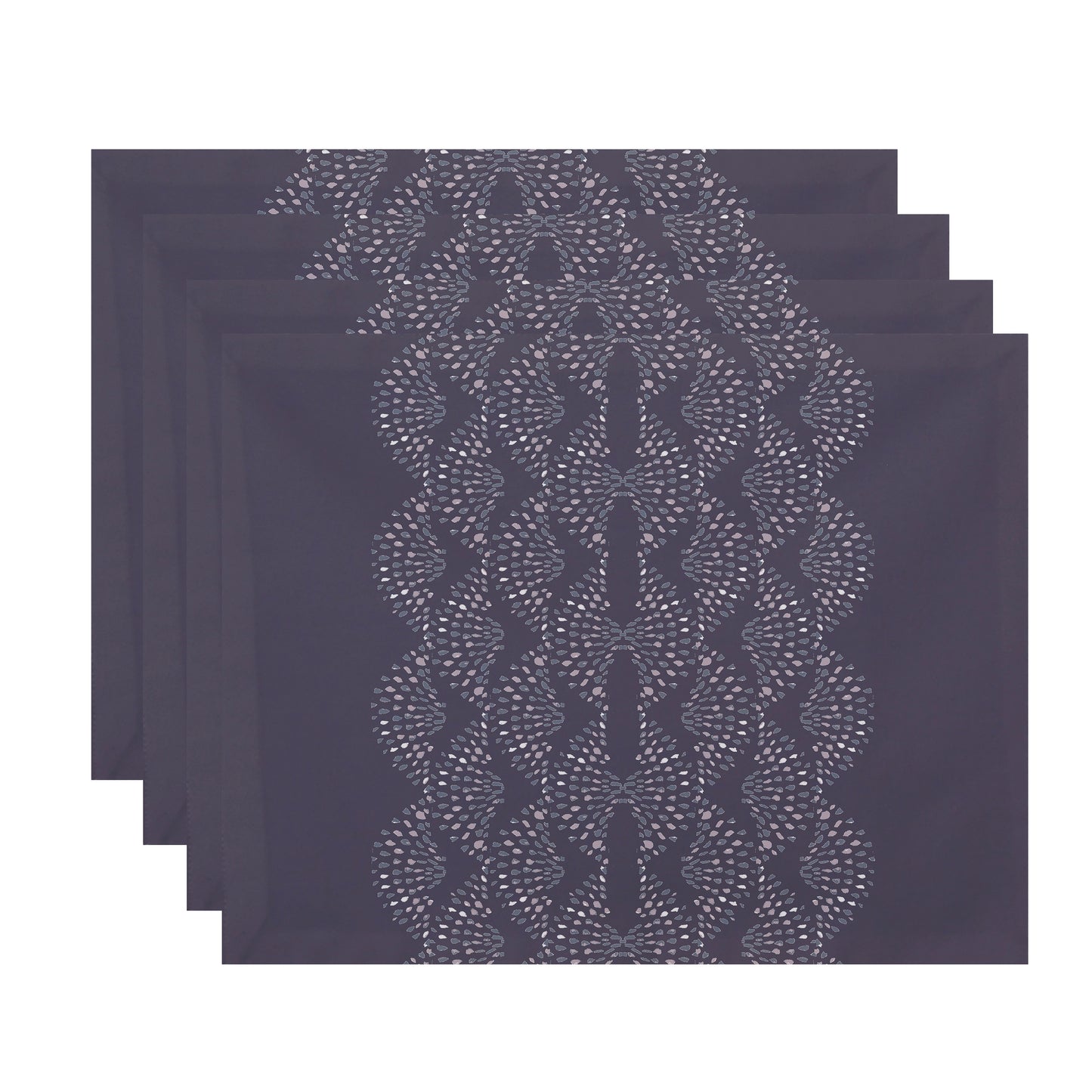 Simply Daisy Dotted Focus 18 x 14 Inch Purple Geometric Print Placemat (Set of 4)