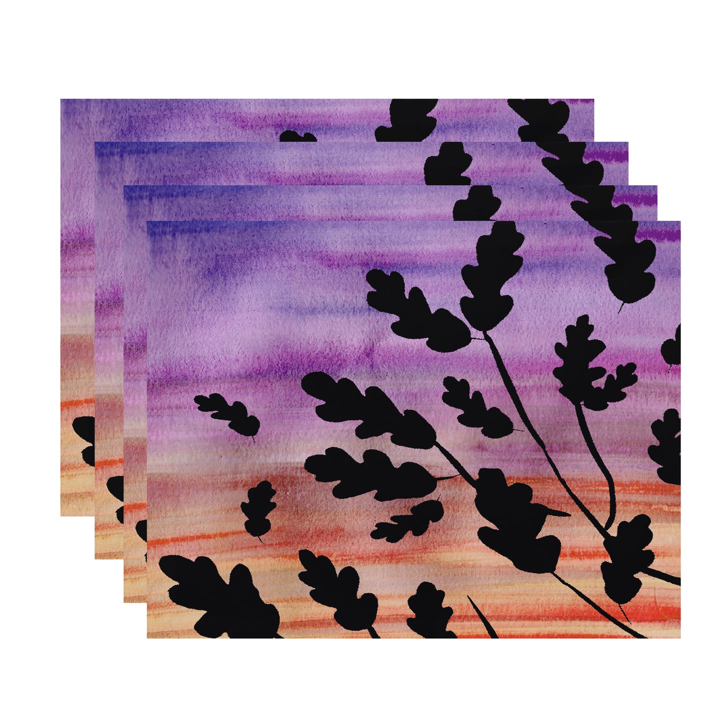 Simply Daisy Flowing Leaves 18 x 14 Inch Multi Floral Print Placemat (Set of 4)