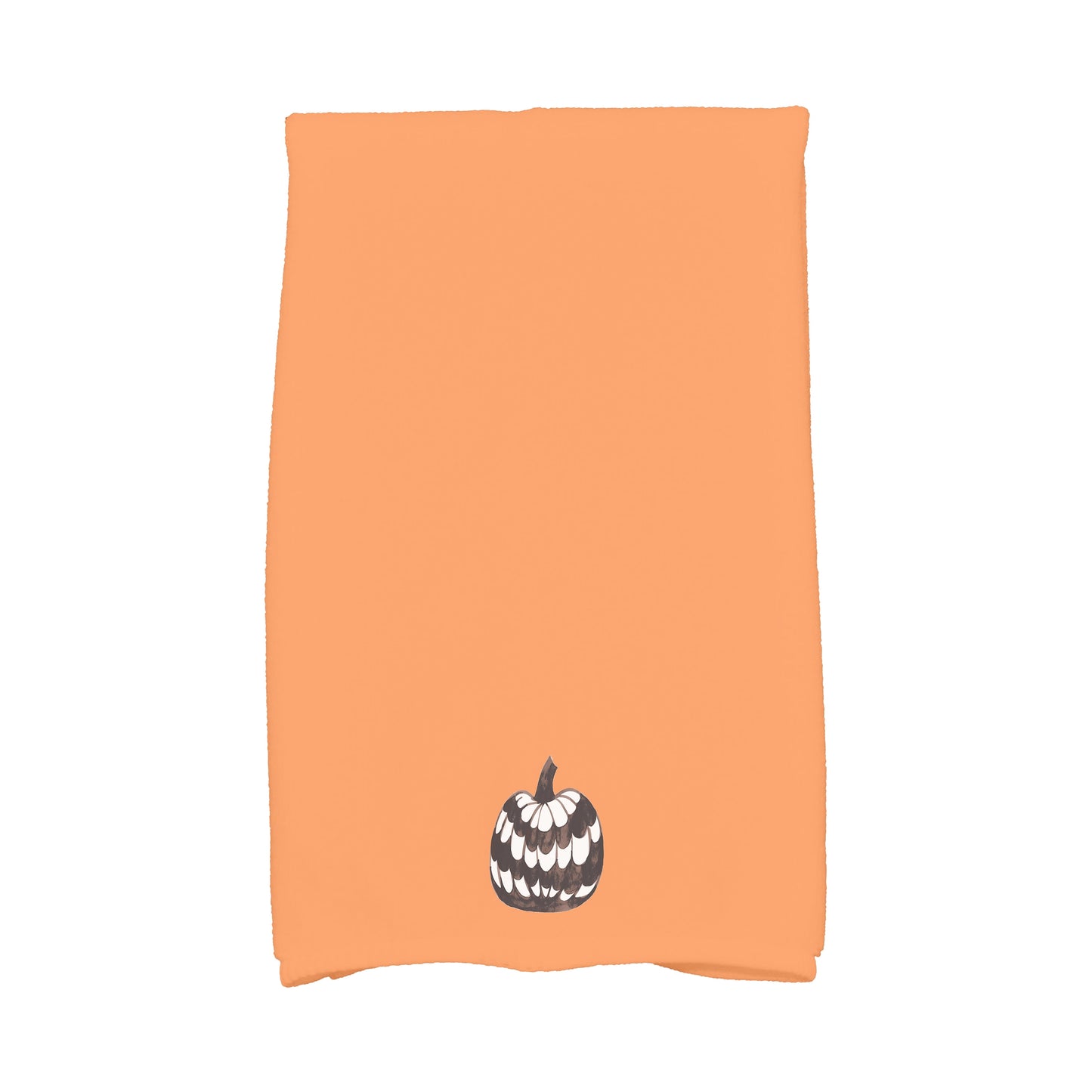 Simply Daisy Pumpkin Single 16x25 Inch Orange Halloween Print Kitchen Towel