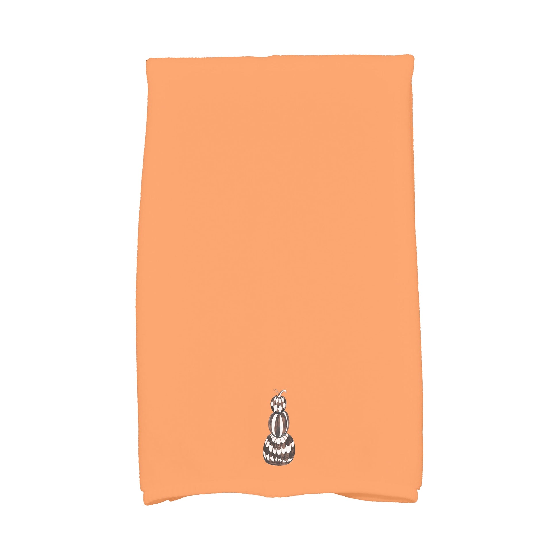 Simply Daisy Pumpkin Stack 16x25 Inch Orange Halloween Print Kitchen Towel