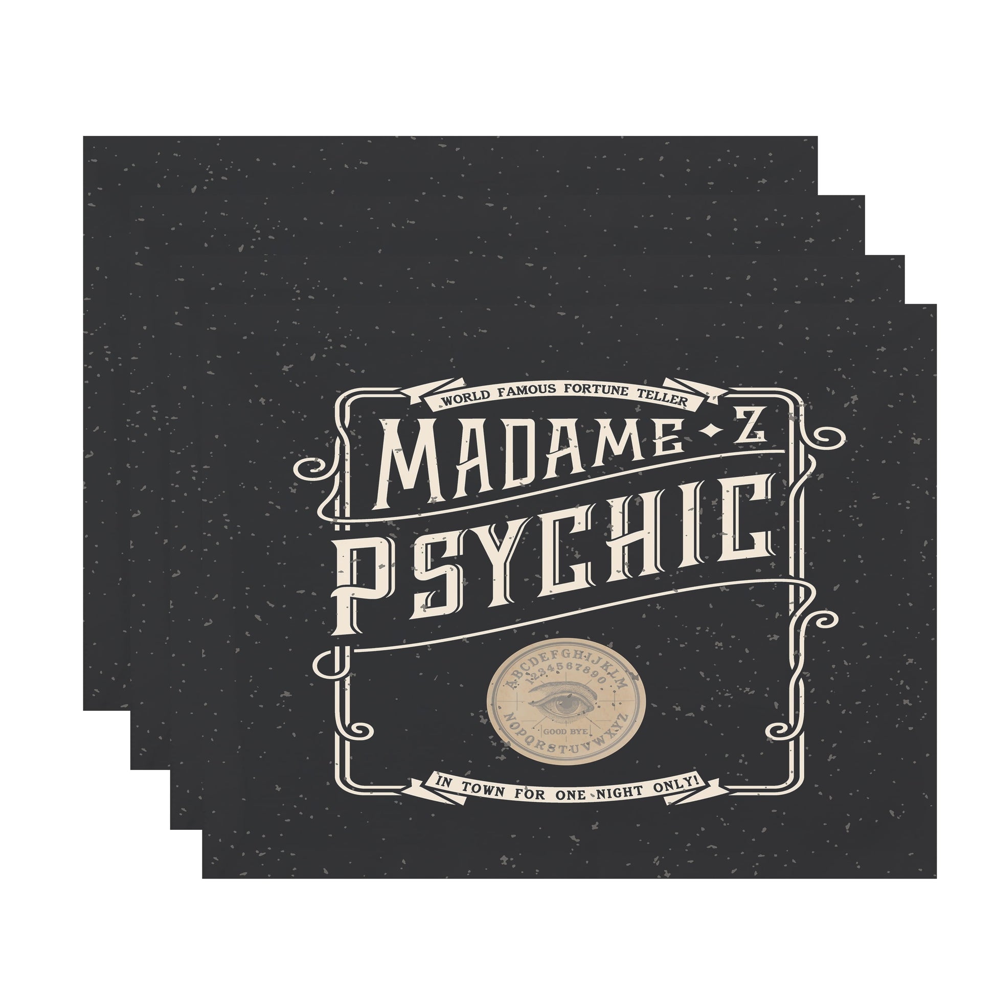 Simply Daisy The Psychic Eye 18x14 Inch Cream Halloween Print Placemat (Set of 4)