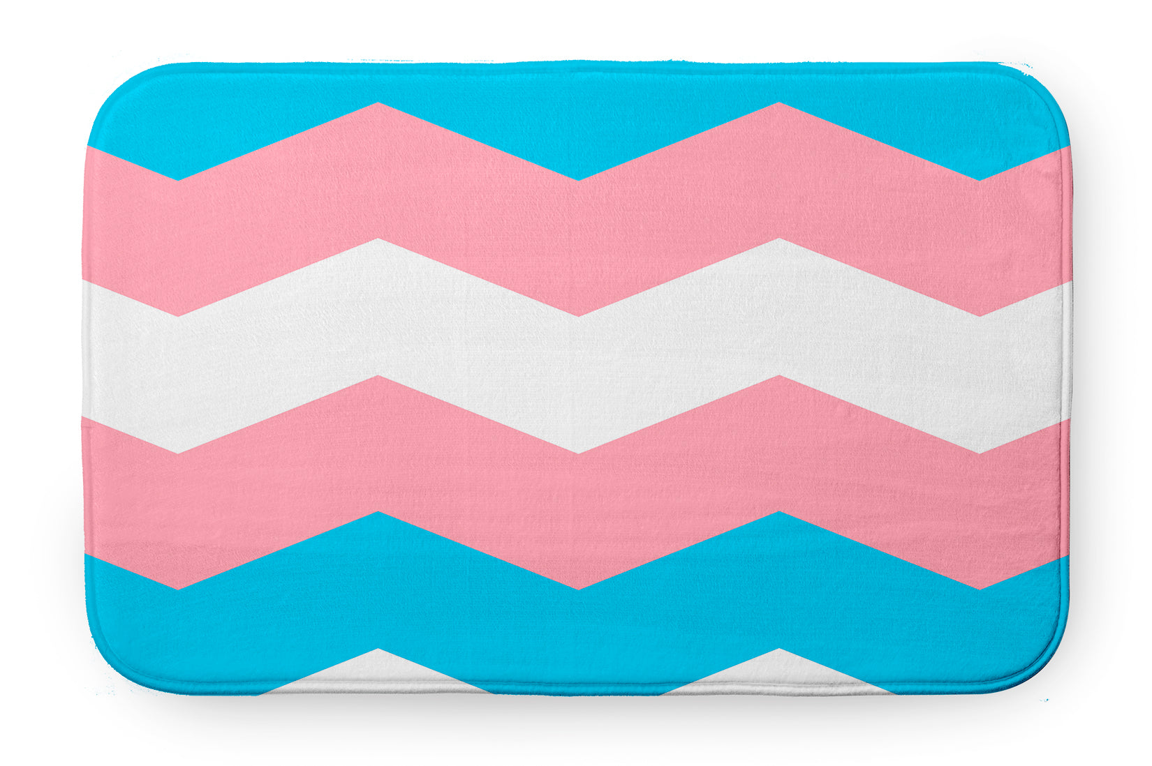 Simply Daisy Transgender Chevron Flag Plush Microfiber Foam BathMat