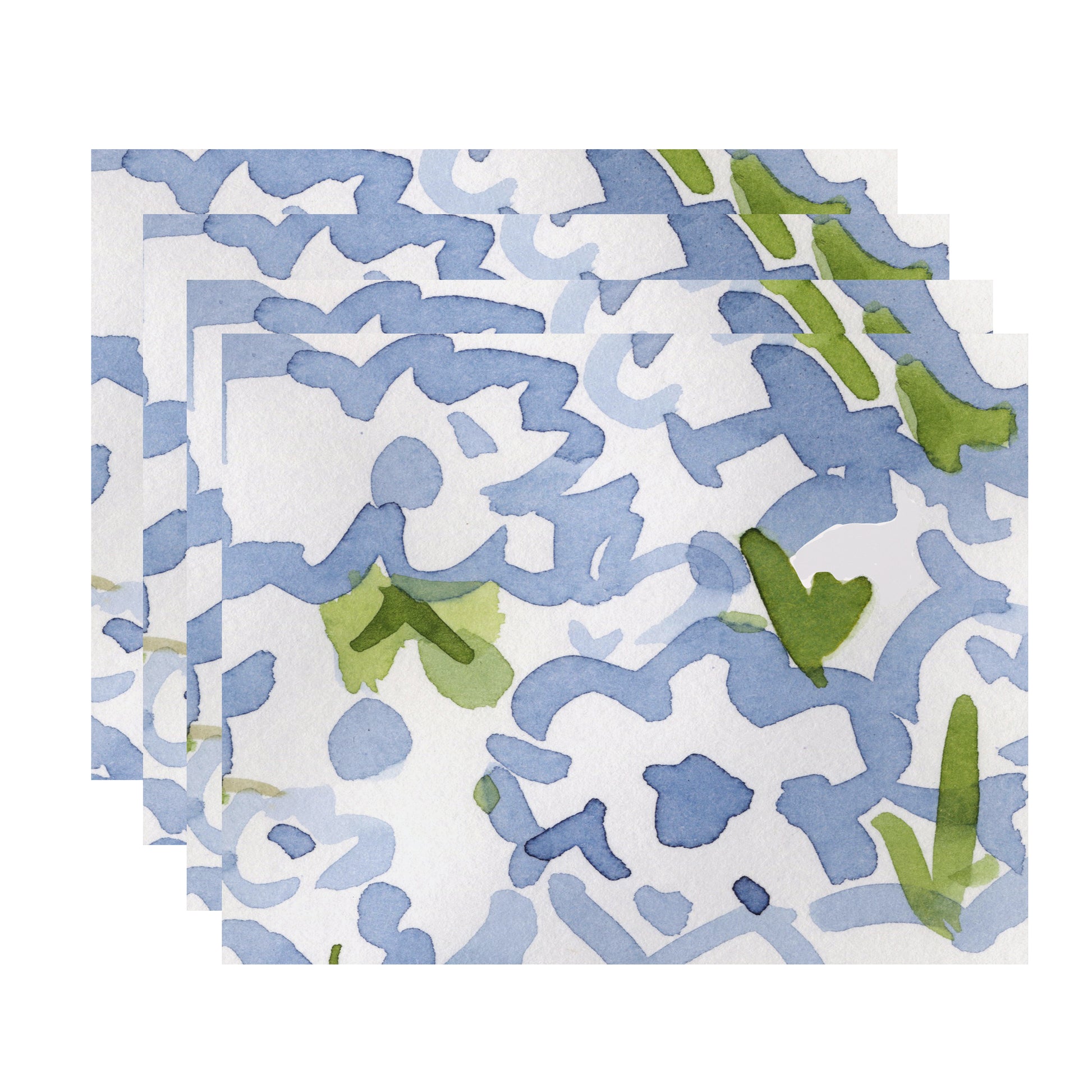 Simply Daisy's Gardenia 18x14 inch White Floral Print Placemat (Set of Four)