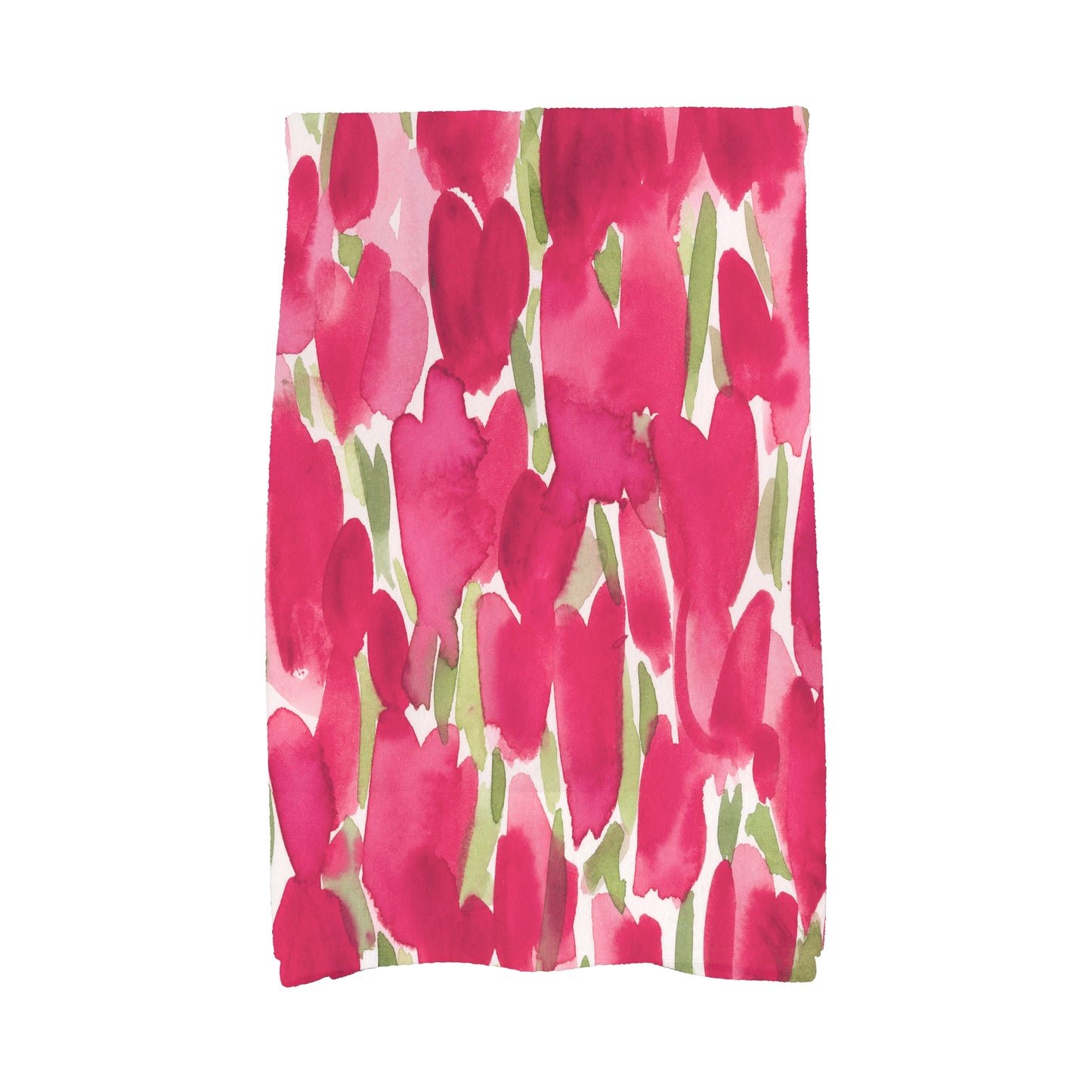 Simply Daisy's Tulip Blossom 18" x 30" inch Pink Floral Hand Towel