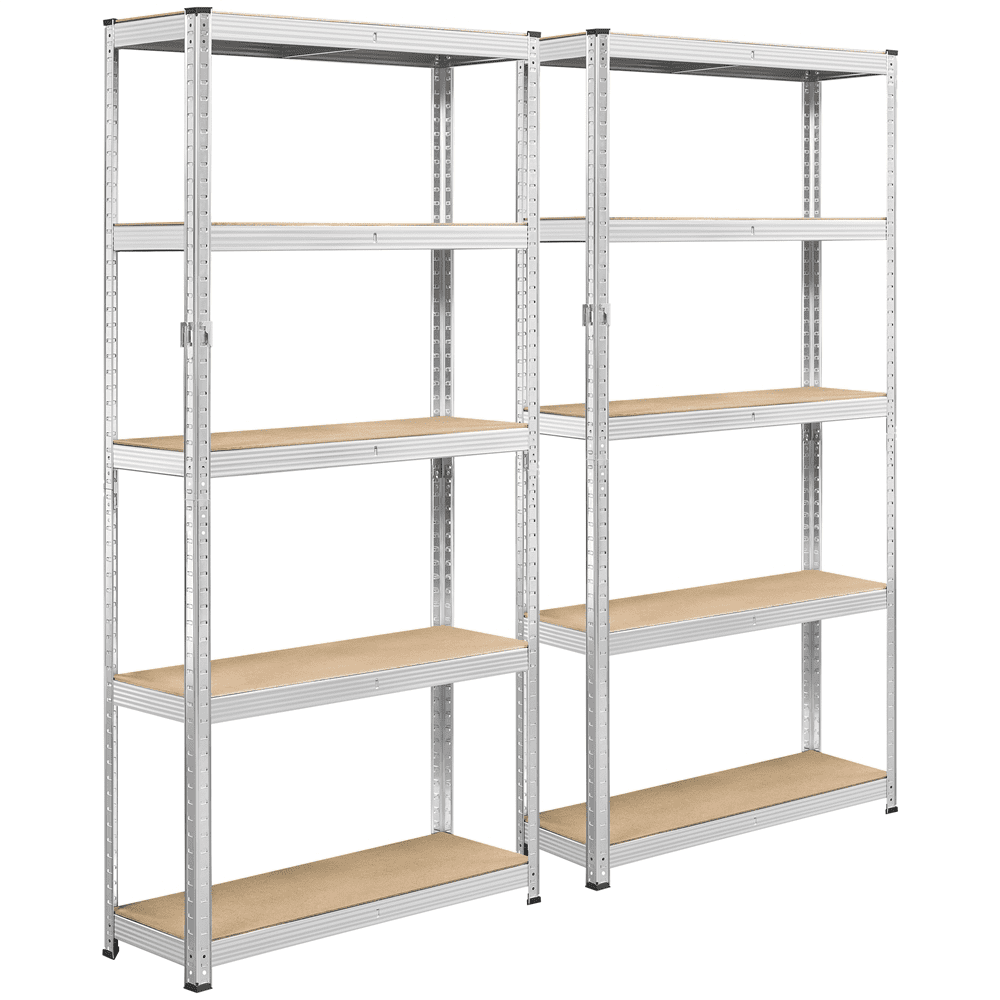 Smile Mart 2PCS 5 Tiers Adjustable Storage Shelf Units for Garage, 35.5â€³ L*12â€³ W*71â€³ H, Black