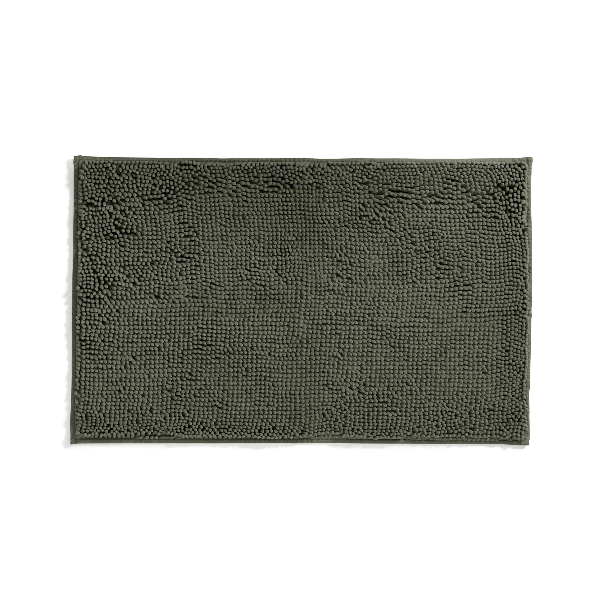 Soft Absorbent Chenille Bath Mat Rug with Anti-Skid Rubber Backing, 34 x 21, Sage, by Noble Linens