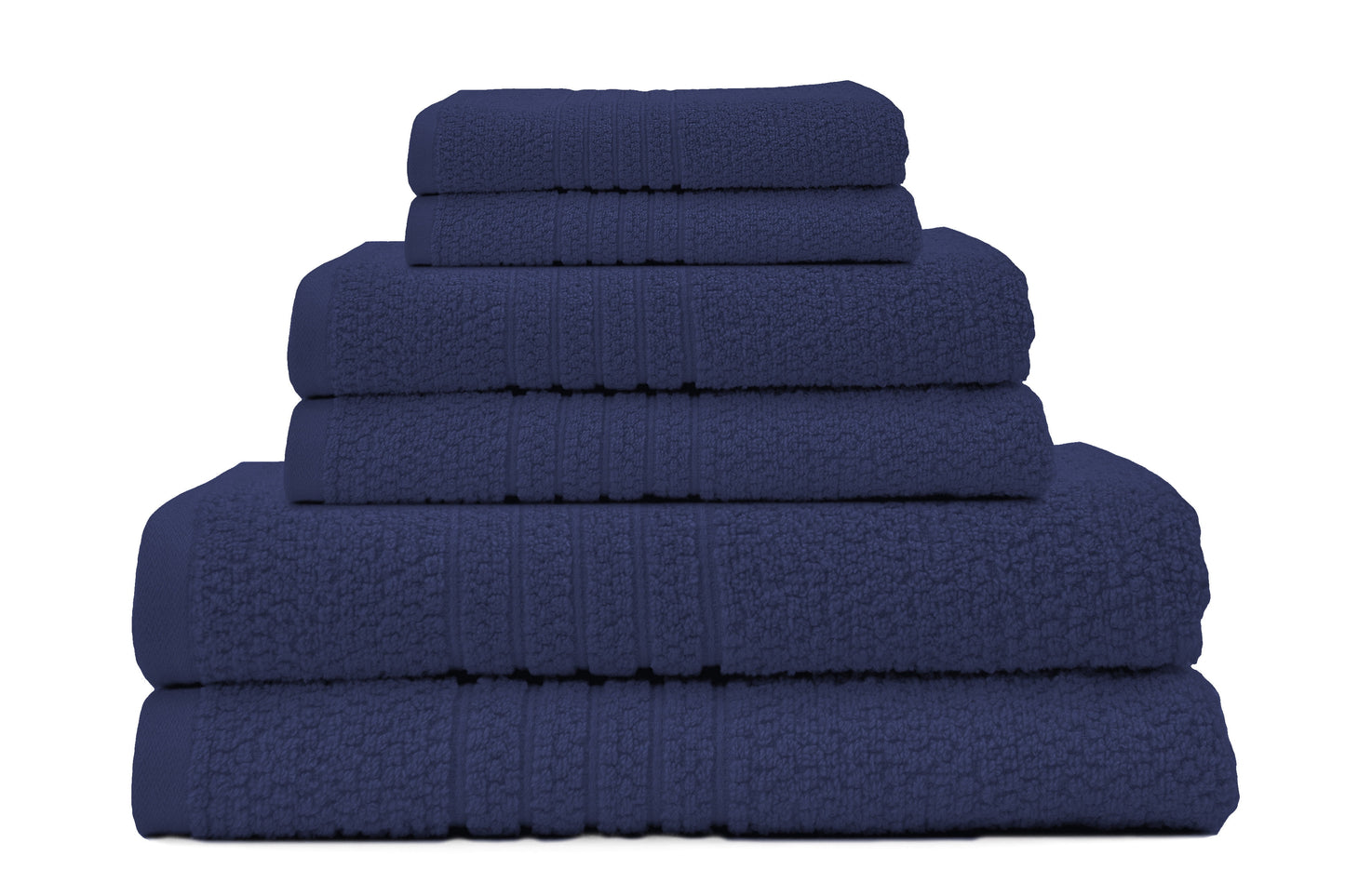Softee Pastel Textured 6-Piece 100% Cotton Bath Towel Set