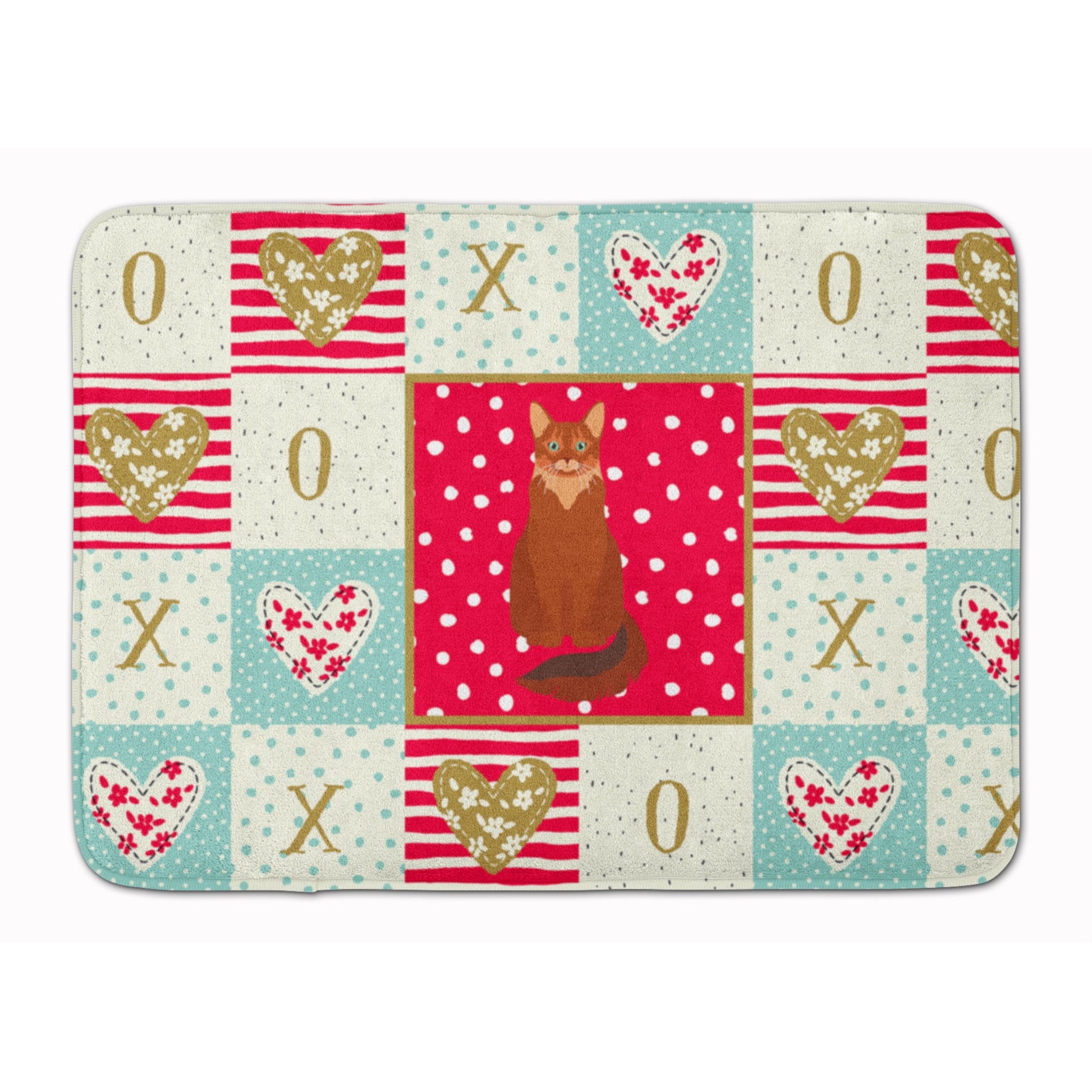 Somali Cat Love Machine Washable Memory Foam Mat