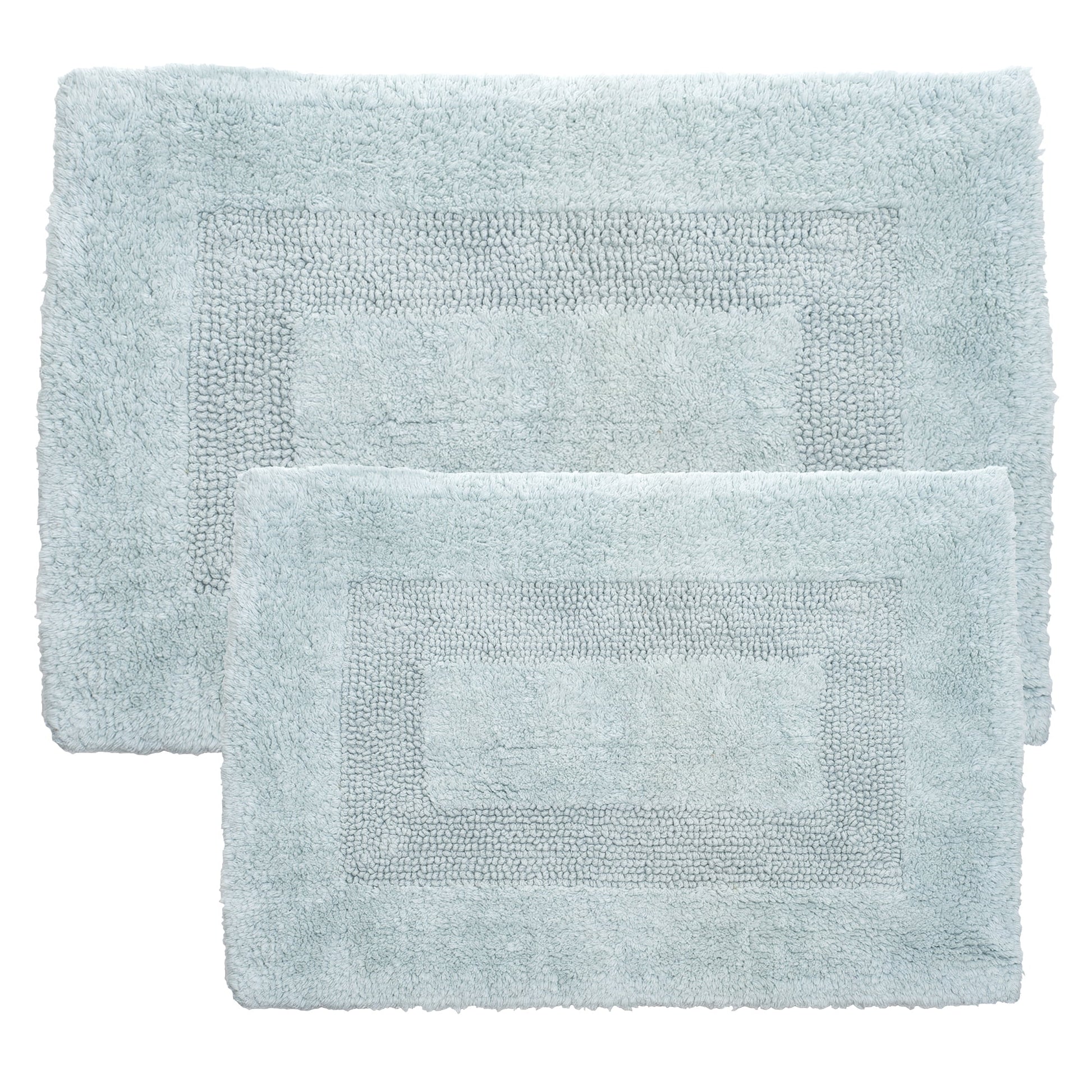 Somerset Home 2-Piece Machine Washable Cotton Bathroom Mat Set (Seafoam)