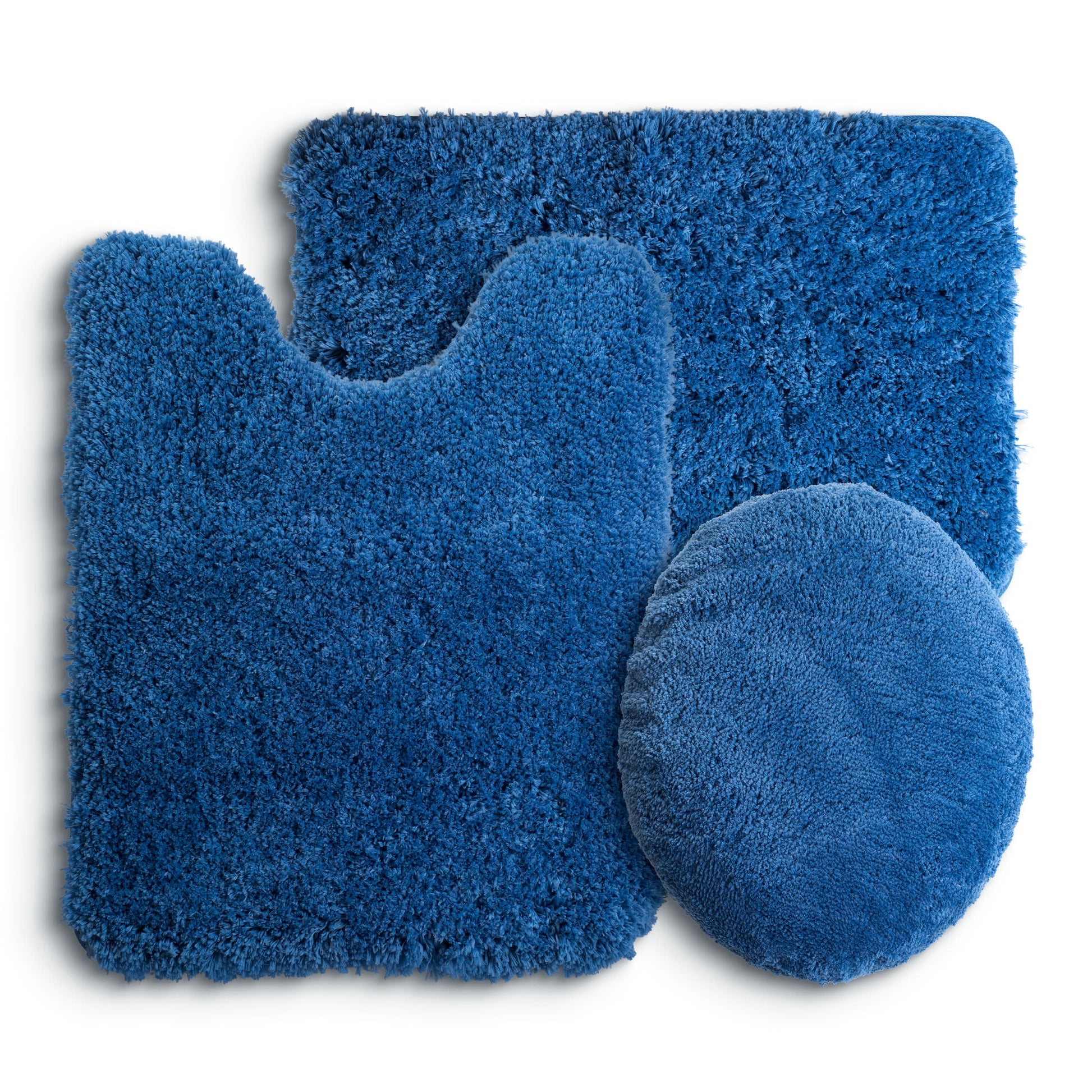 Somerset Home 3 Piece Super Plush Non-Slip Bath Rug Set - Navy