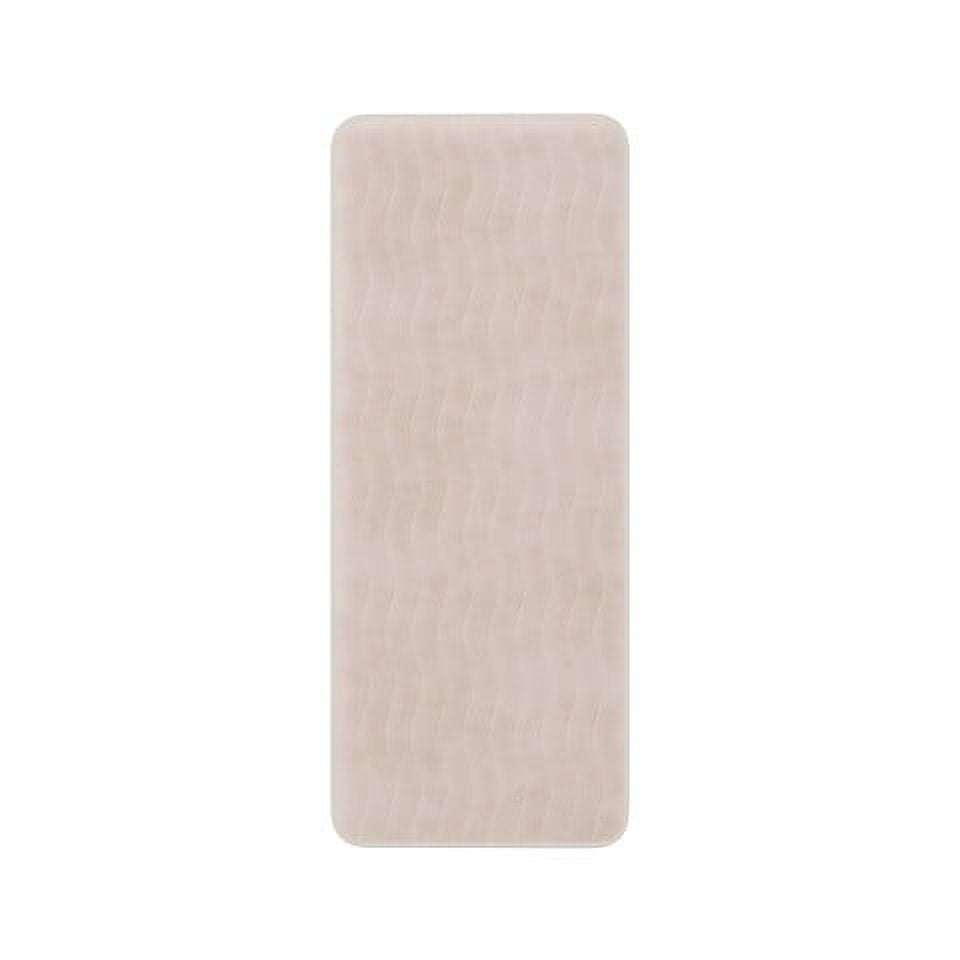 Somerset Home Microfiber Memory Foam Bathmat, Oversized Padded Nonslip Accent Rug, Ivory