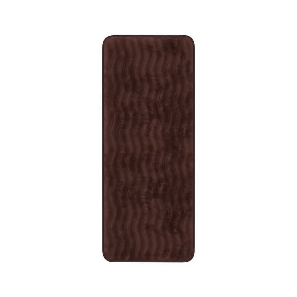 Somerset Home Microfiber Memory Foam Bathmat, Oversized Padded Nonslip, Chocolate