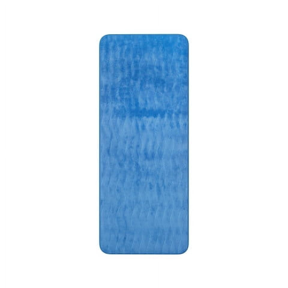 Somerset Home Microfiber Memory Foam Bathroom Mat, Oversized Padded Nonslip Accent Rug, Blue