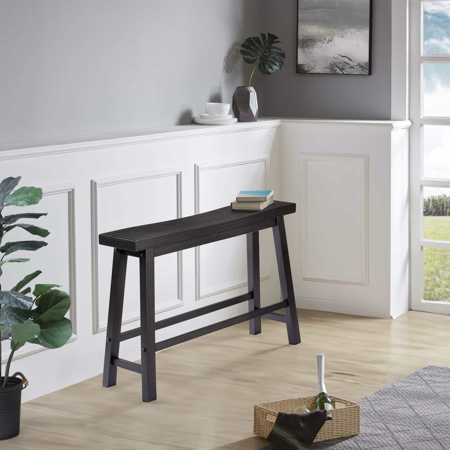 Sonoma Backless Bench - Black Charcoal