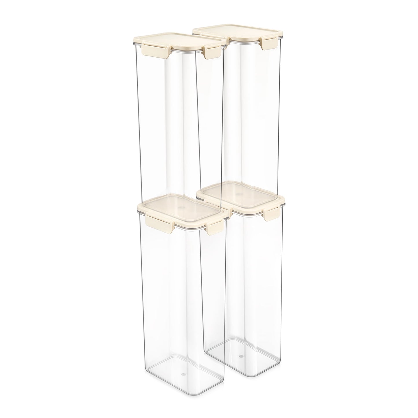 Sorbus 4-Pack Clear Extra Tall Rectangle Food Storage Containers with Lids, Stackable