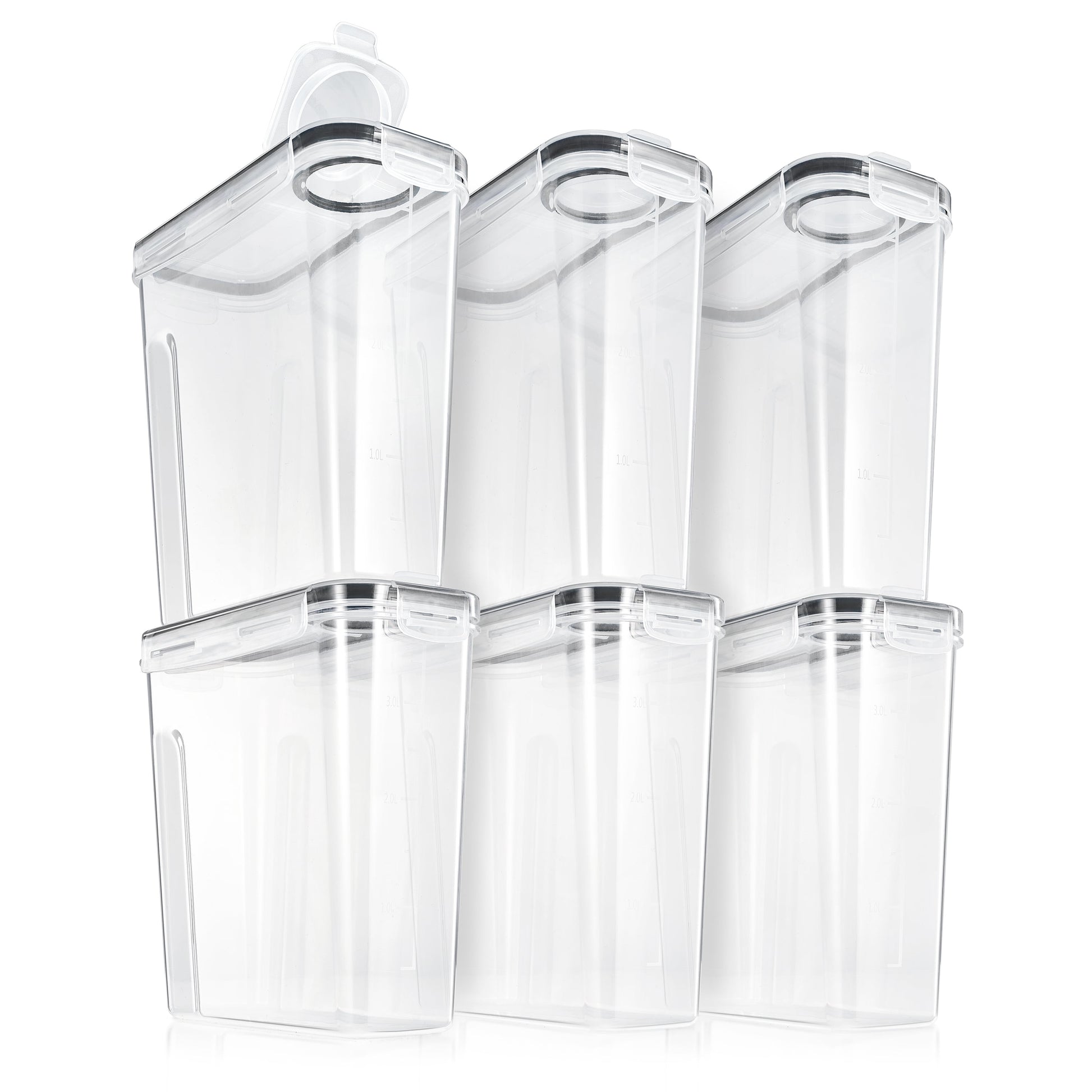 Sorbus 6-Pack 4L Airtight Food Storage Dispensers for Cereal, Pasta, Beans, Dry Foods
