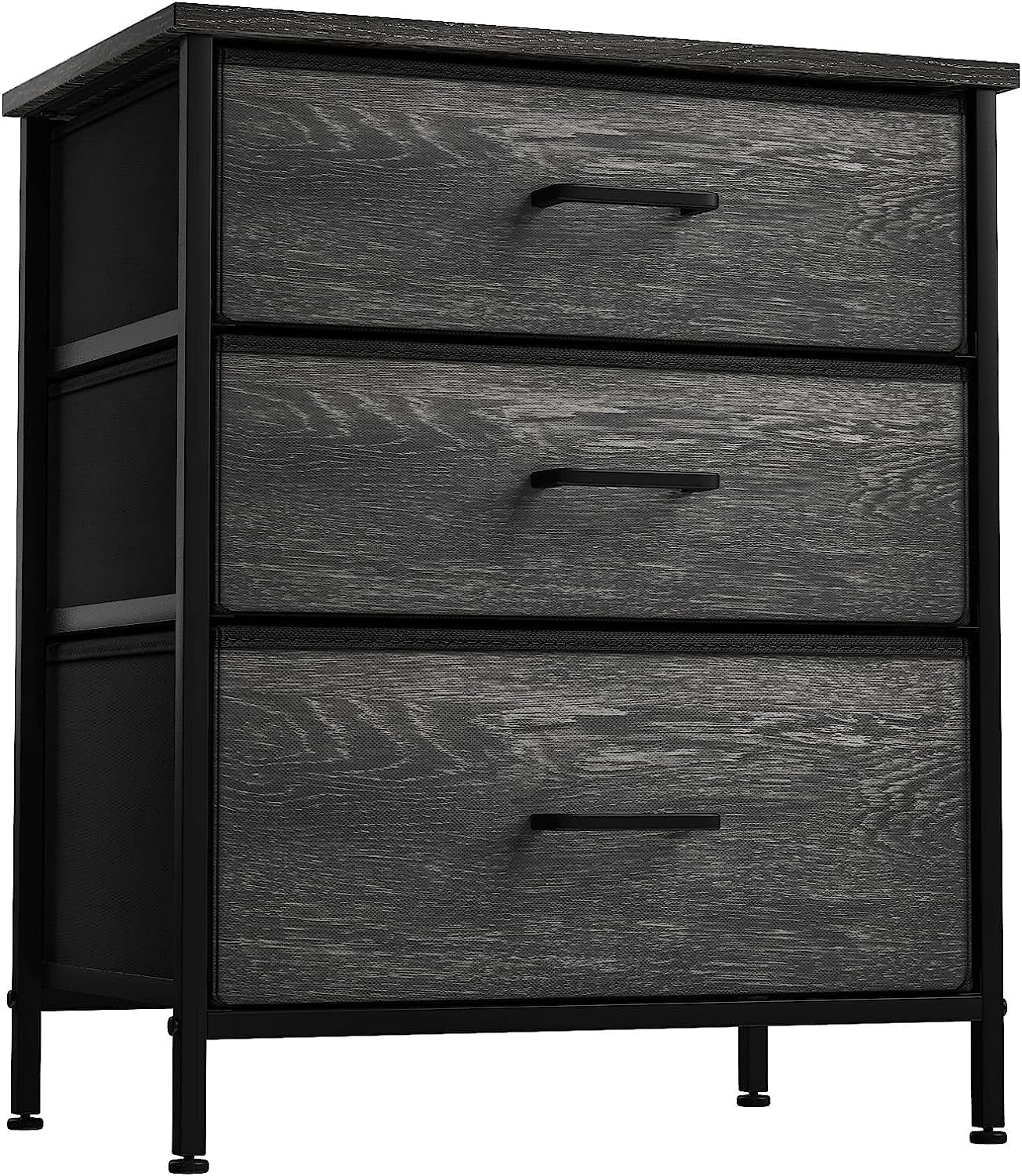 Sorbus Nightstand with 3 Drawers - Beside Table - Side Table Stand for Lamp - Perfect for Bedroom, Dormroom, Living Room, Bathroom, Space Spaces, Socks, Underwear, and More