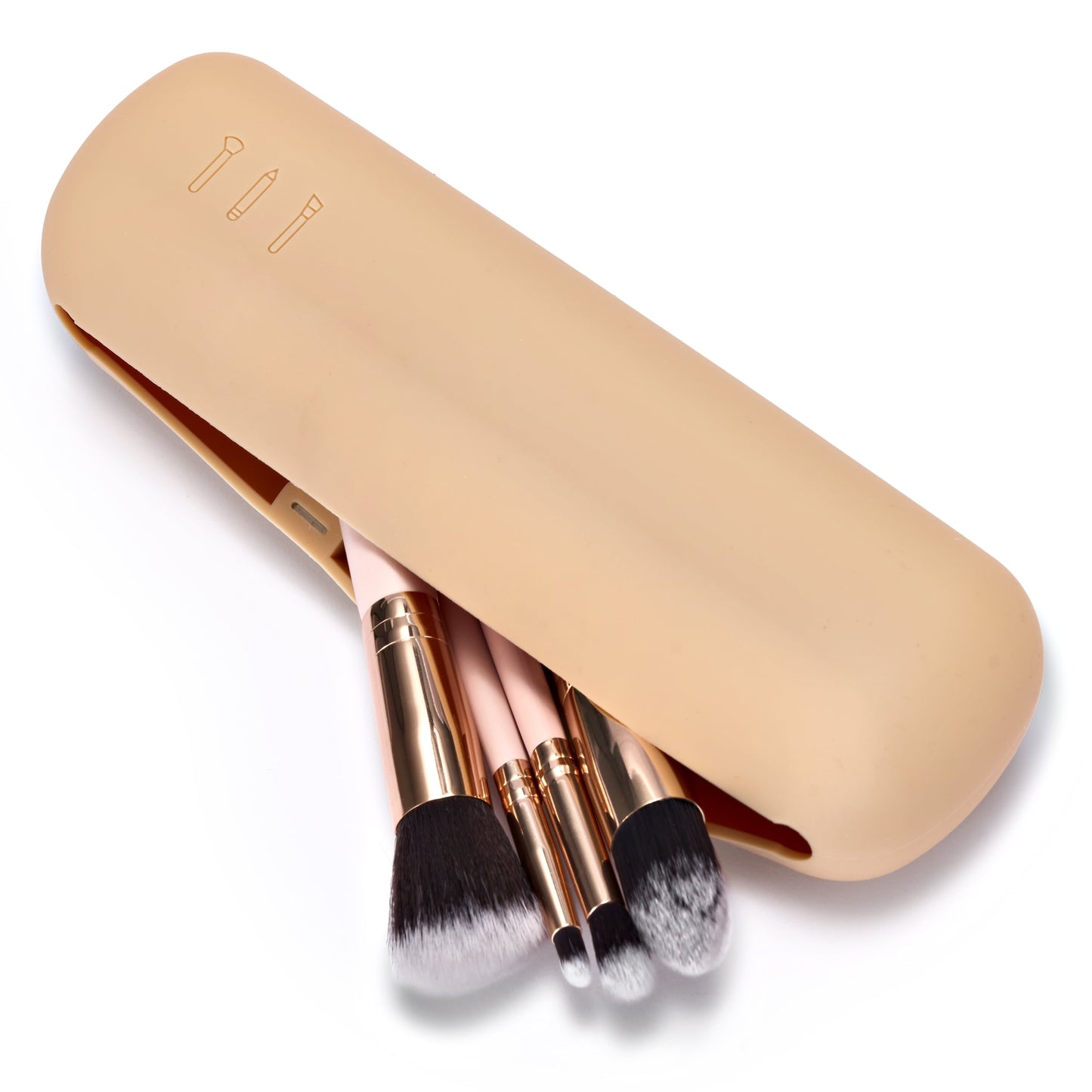 Sorbus Travel Cosmetic Makeup Brush Holder - Portable & Waterproof Silicone Organizer
