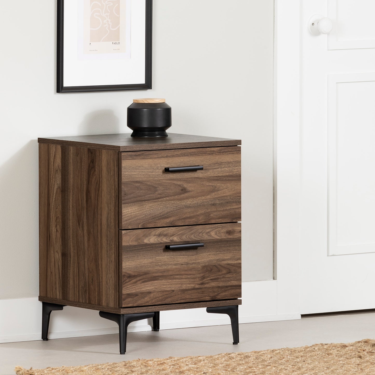 South Shore Slendel, Urban Modern Table,  Brown