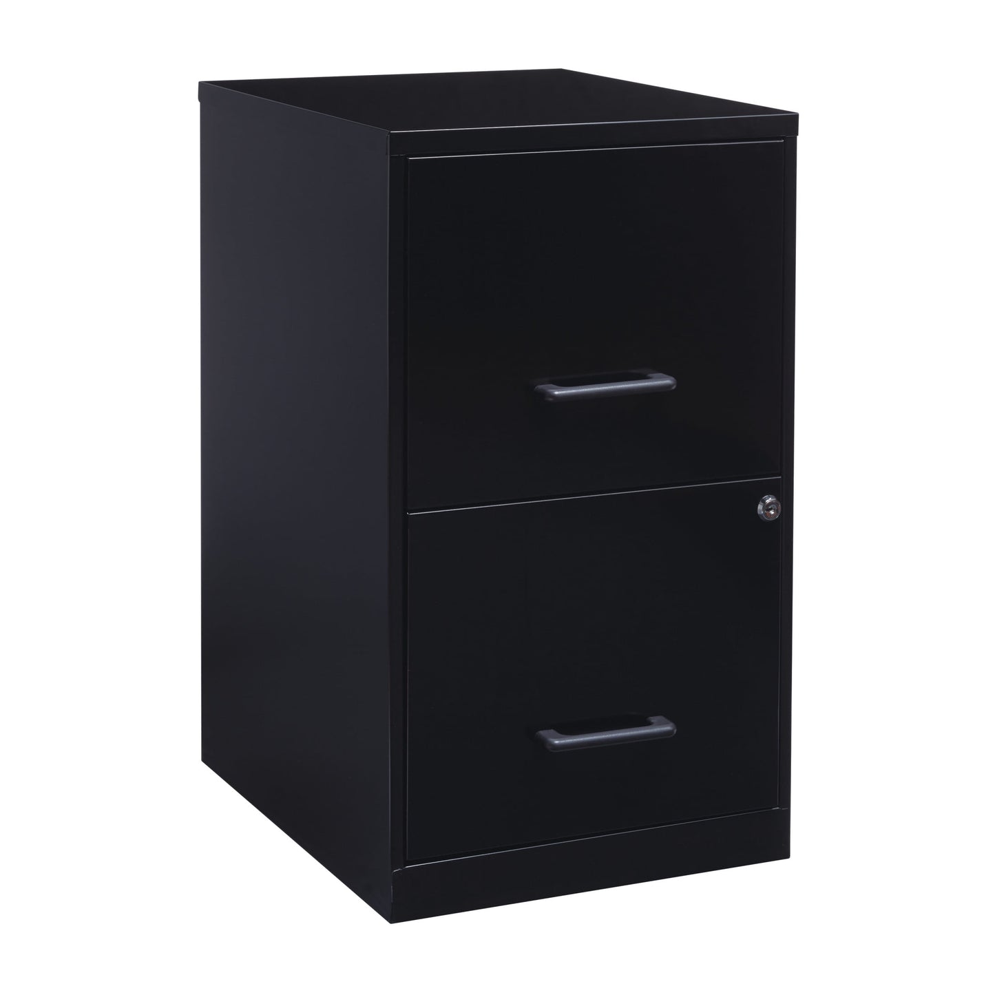 Lorell Space Solutions 18" Deep 2 Drawer Metal File Cabinet in Black