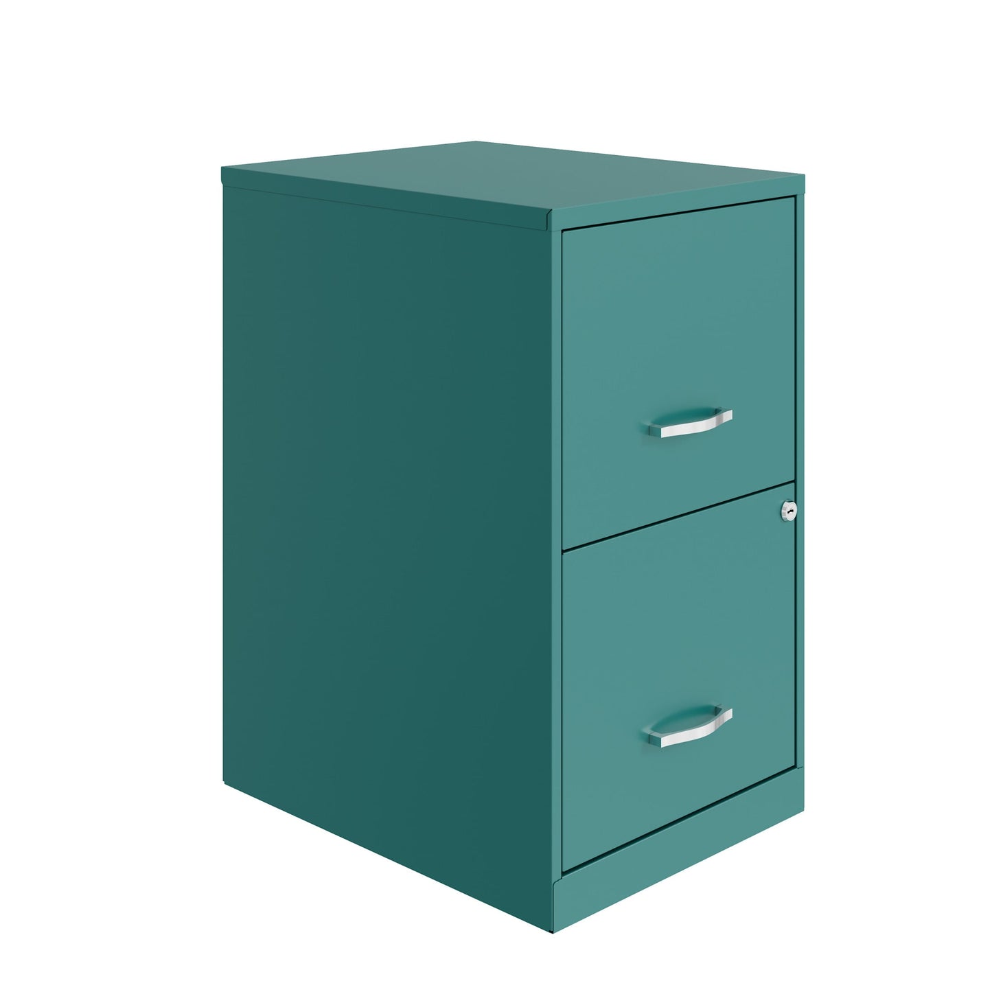 Space Solutions Archivador MetÃ¡lico de 2 Cajones de 18in Color Teal/Turquoise