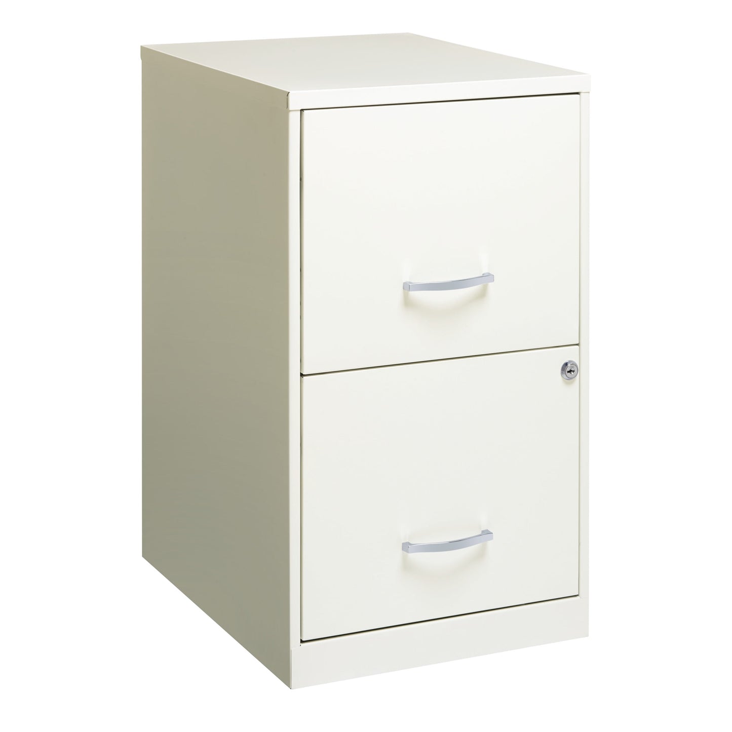 Space Solutions 18" Deep 2 Drawer Letter Width Vertical File Cabinet, White