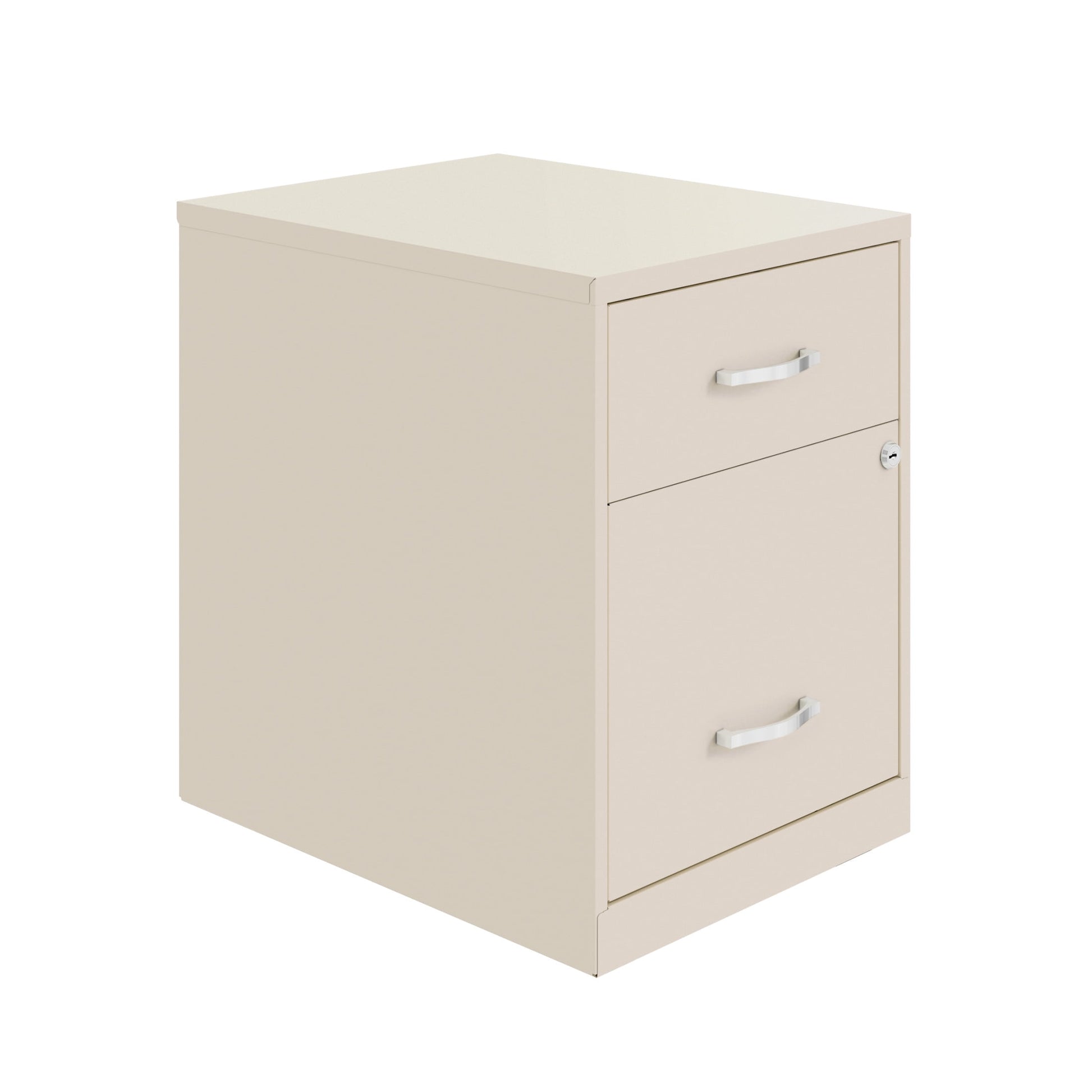 Space Solutions 18" Deep 2 Drawer Letter Width Vertical File Cabinet with Accessory Drawer, Stone