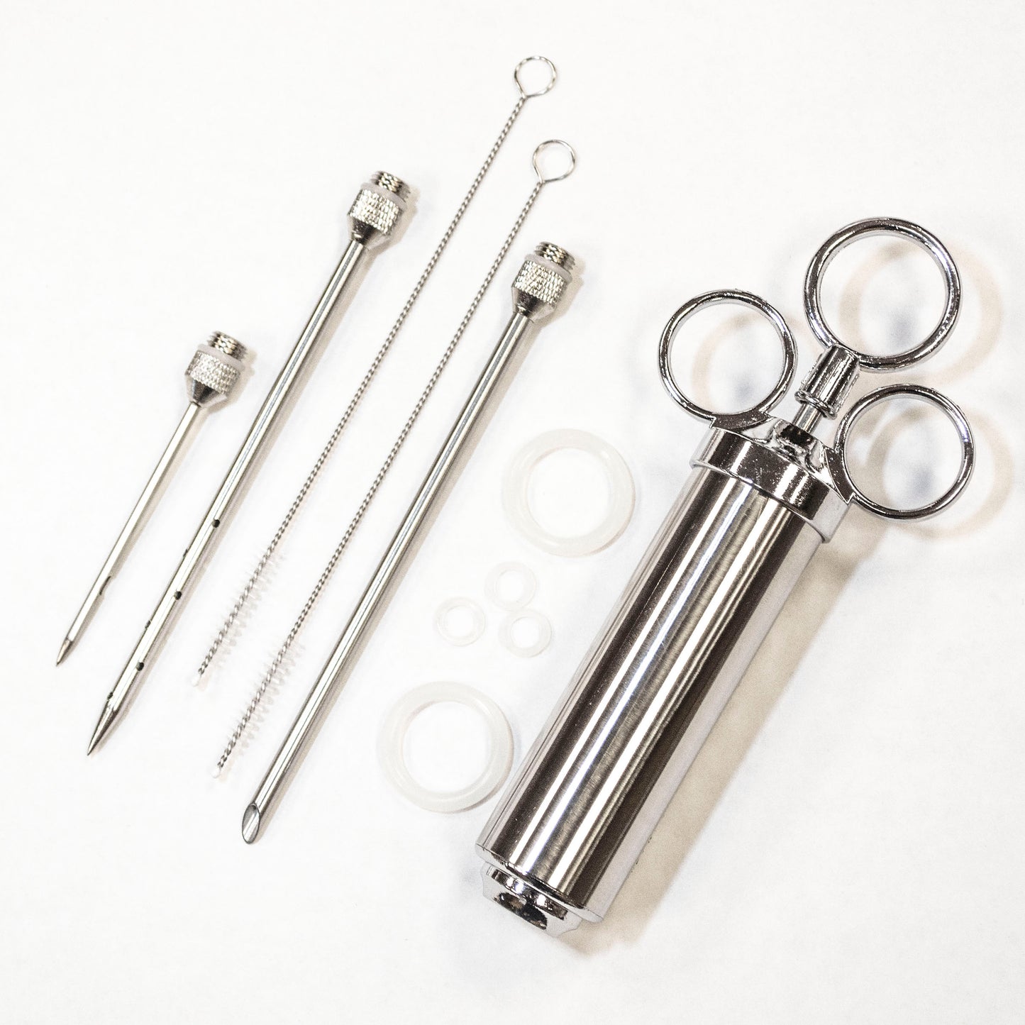 Sportsman Series Stainless Steel Marinade Injector Set 2 Ounce Silver Barrel