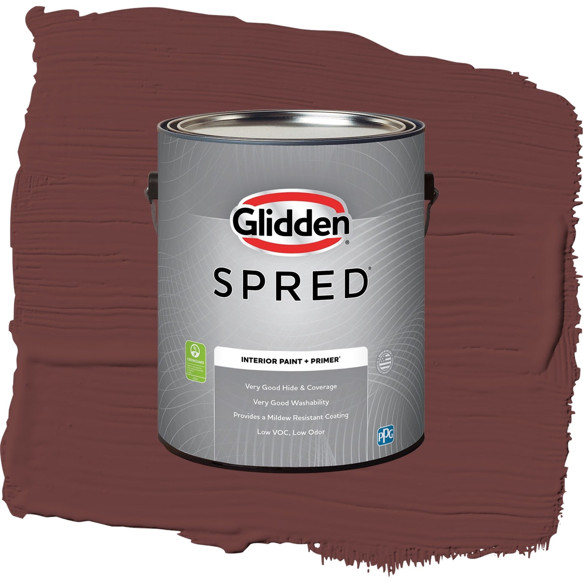 Spred Burgundy Wine Interior Paint + Primer Eggshell , 1 Gallon
