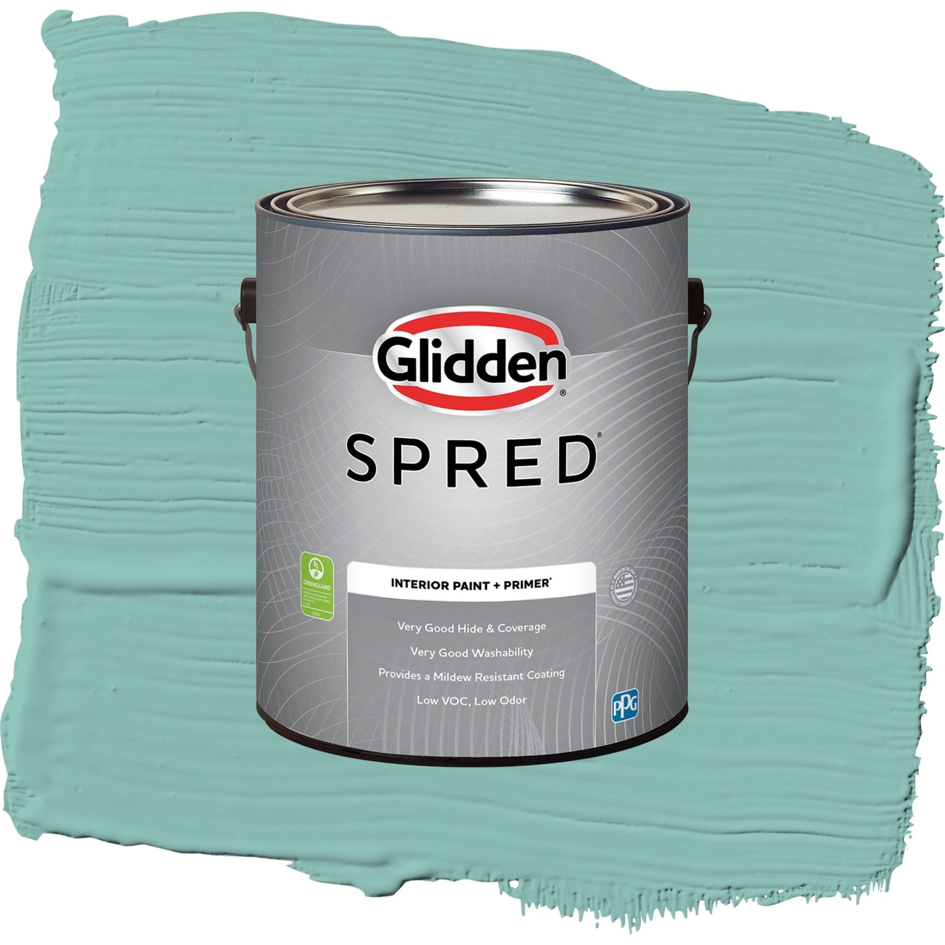 Spred Caribbean Green Interior Paint + Primer Eggshell , 1 Gallon