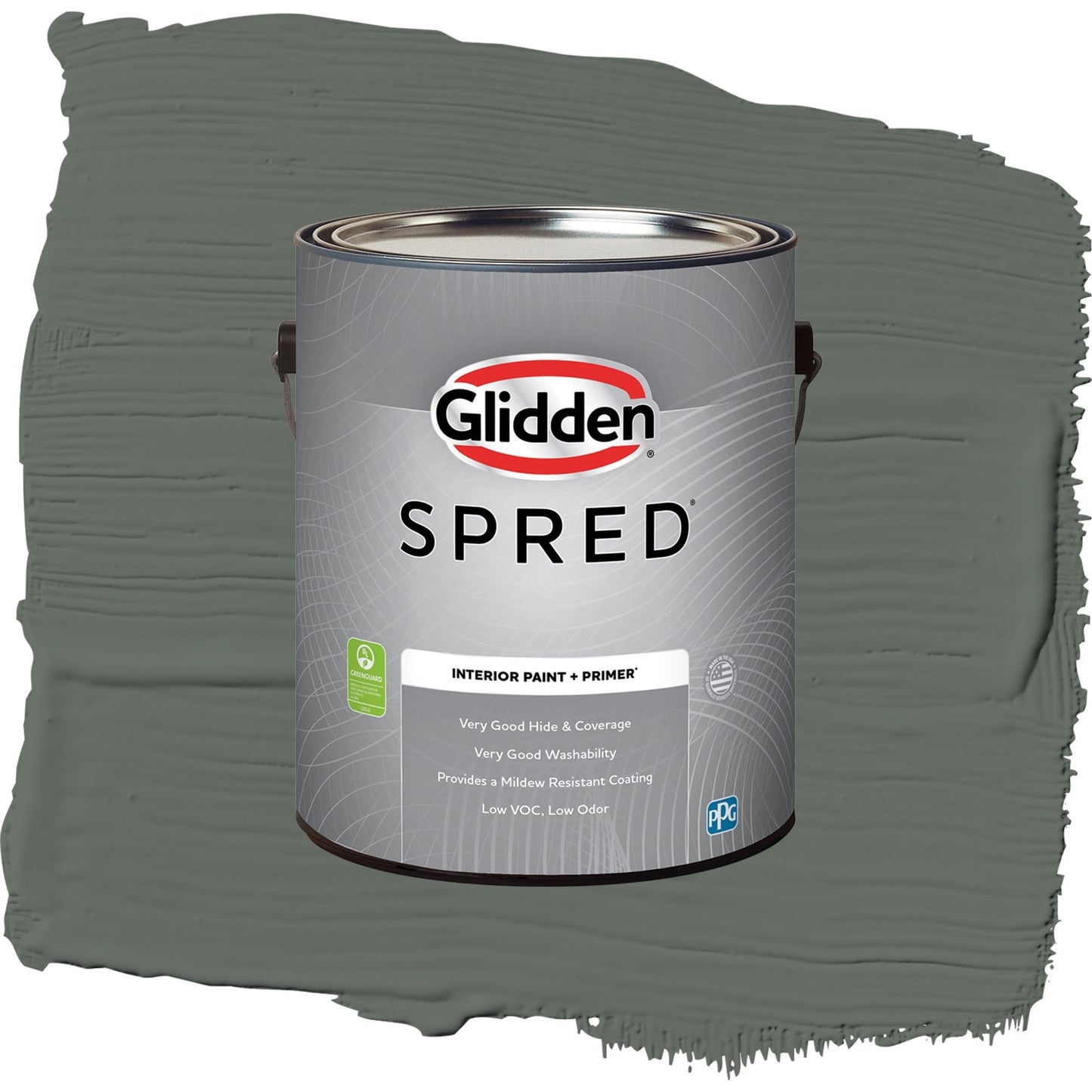 Spred Gunmetal Gray Interior Paint + Primer Flat , 1 Gallon