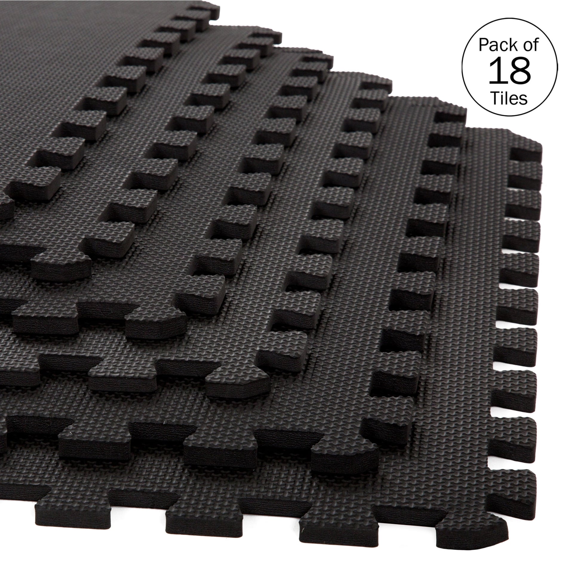 Stalwart 24" x 24" Multicolor Foam Interlocking Floor Mats, 8 Pack