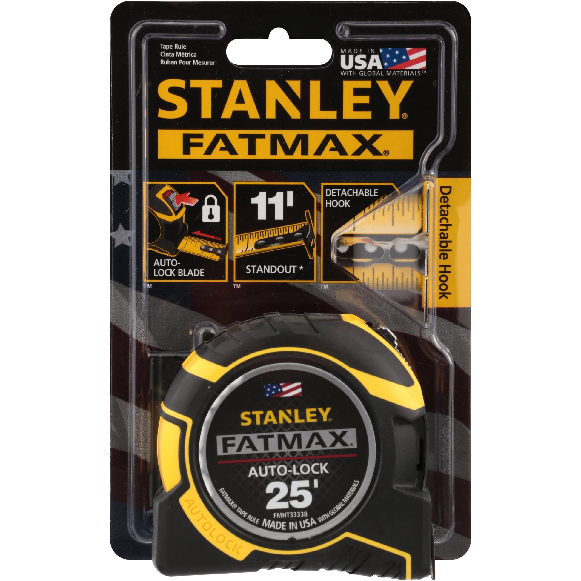 Stanley FMHT33338L 25' L X 1-1/4" W FATMAXÂ® Auto Lock Tape Measure