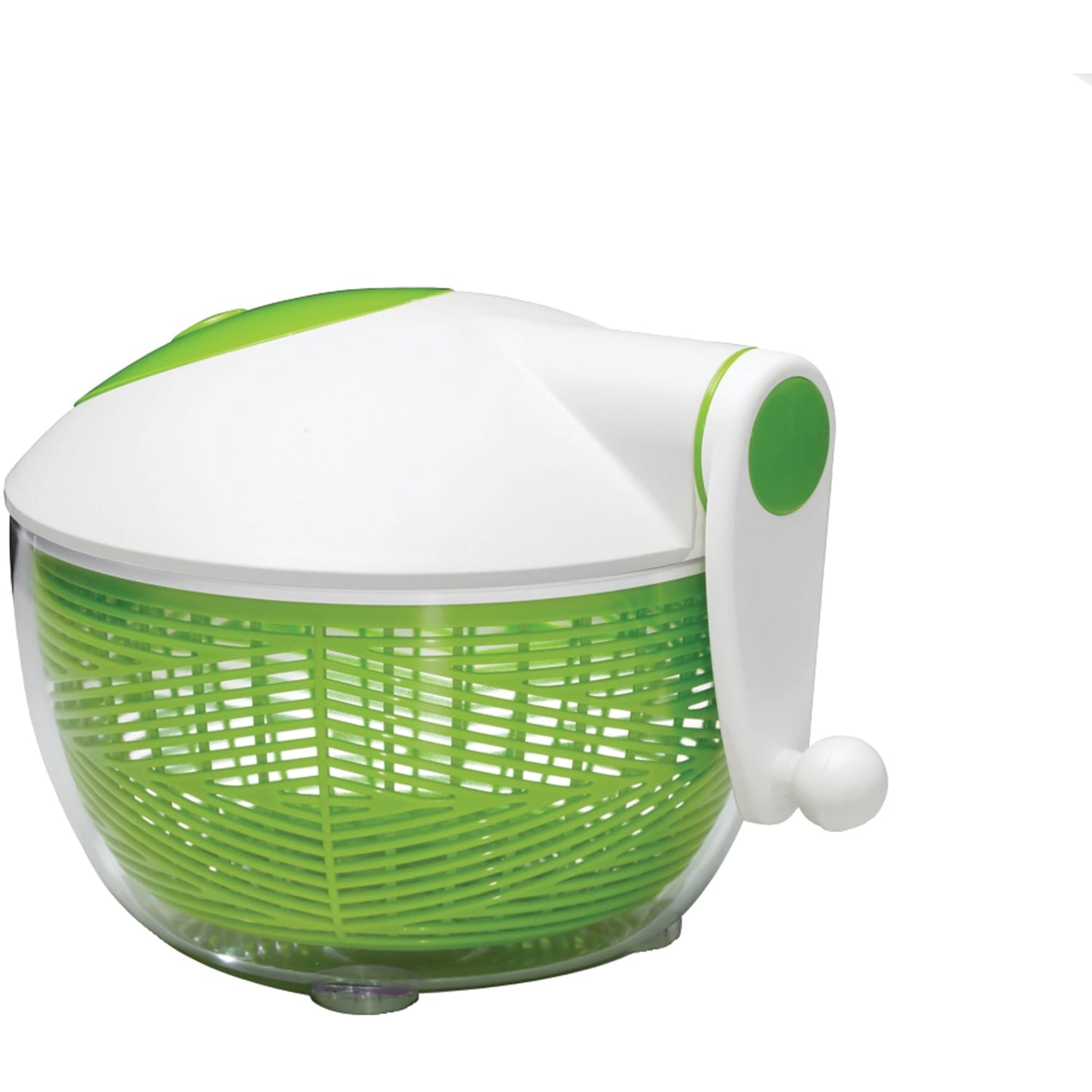 Starfrit 5-Qt. Green & White Push-Button Salad Spinner, 093028-002-0000