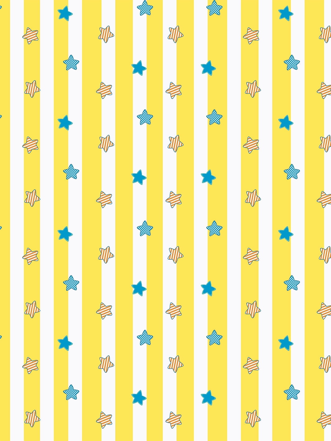 Stars and Stripes Removable Vinyl Wallpaper By Fisher-Price - Yellow