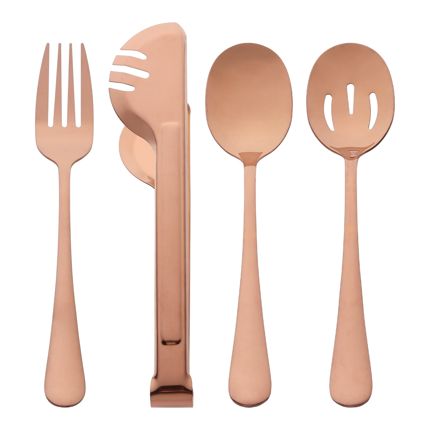 Unique Bargains Stainless Steel Flatware Set with Spoons and Forks Rose Gold 8 Pcs