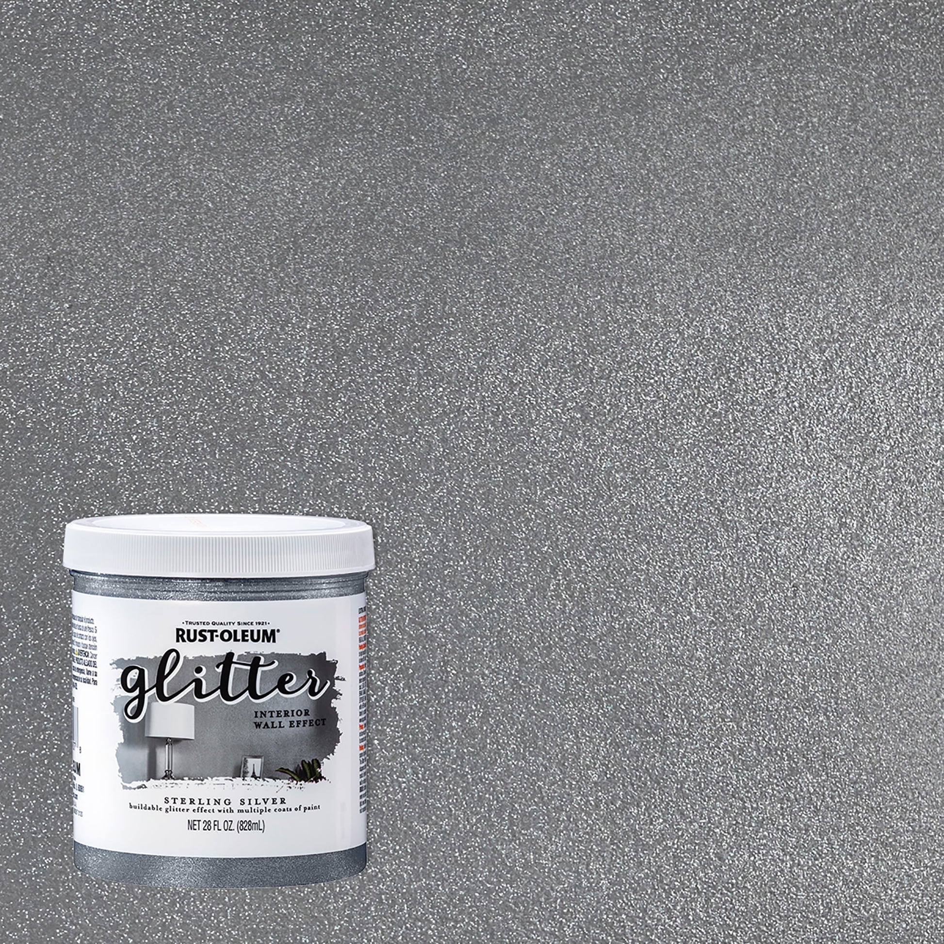 2 Pack, Copper, Rust-Oleum Specialty Glitter Interior Wall Paint, Quart