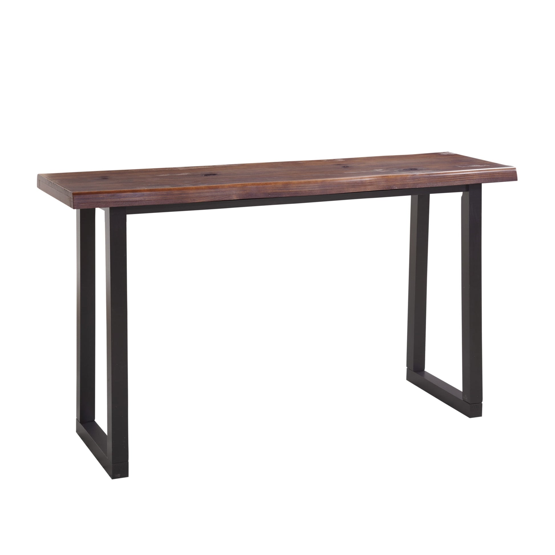 Jennings Cherry and Ebony Solid Wood Live Edge Sofa Bar Table