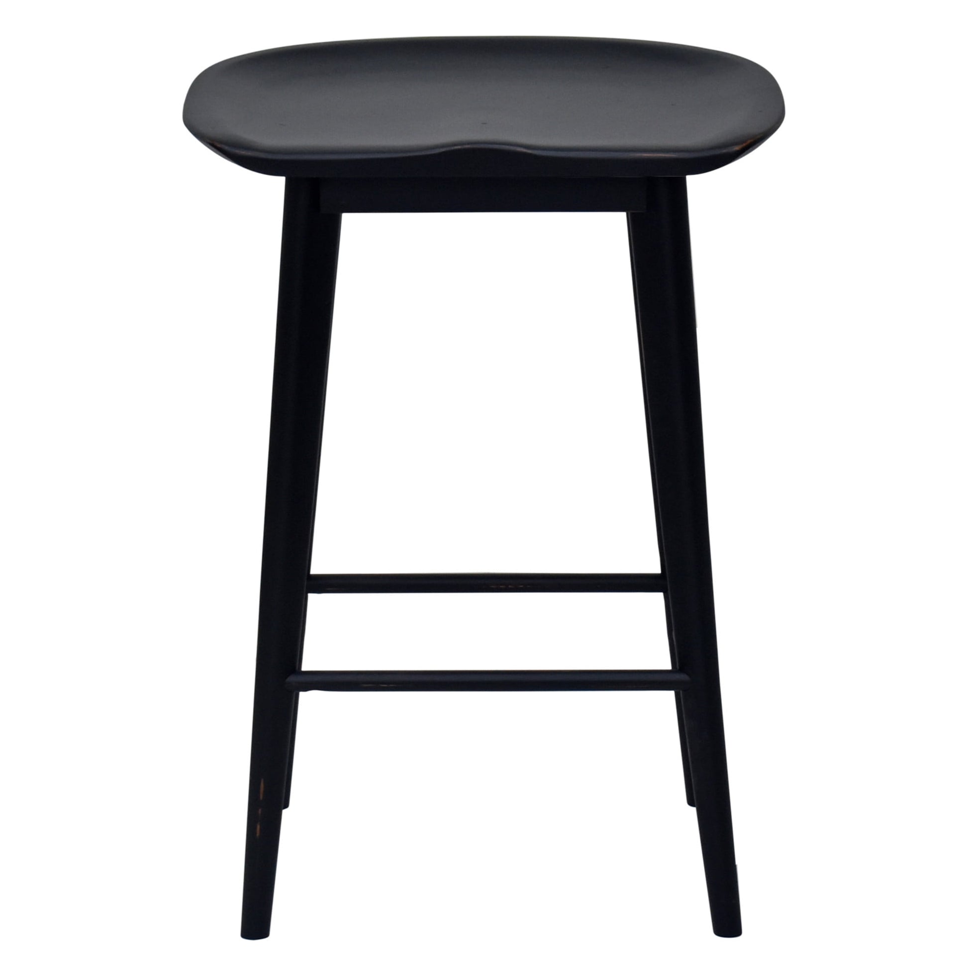 Steve Silver Hilton Black Solid Acacia Wood Counter Stool