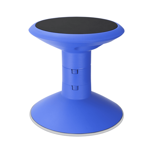 Storex Backless Plastic Wiggle Stool, Adjustable 12-18 inch Seat Height, Blue