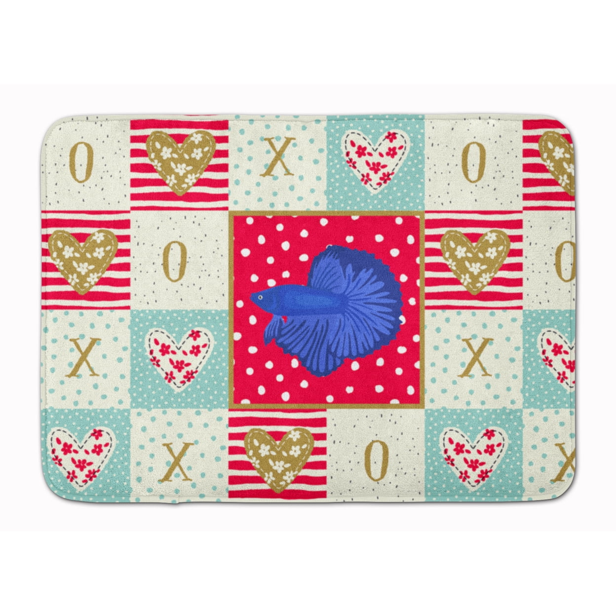 Super Delta Tail Betta Love Machine Washable Memory Foam Mat