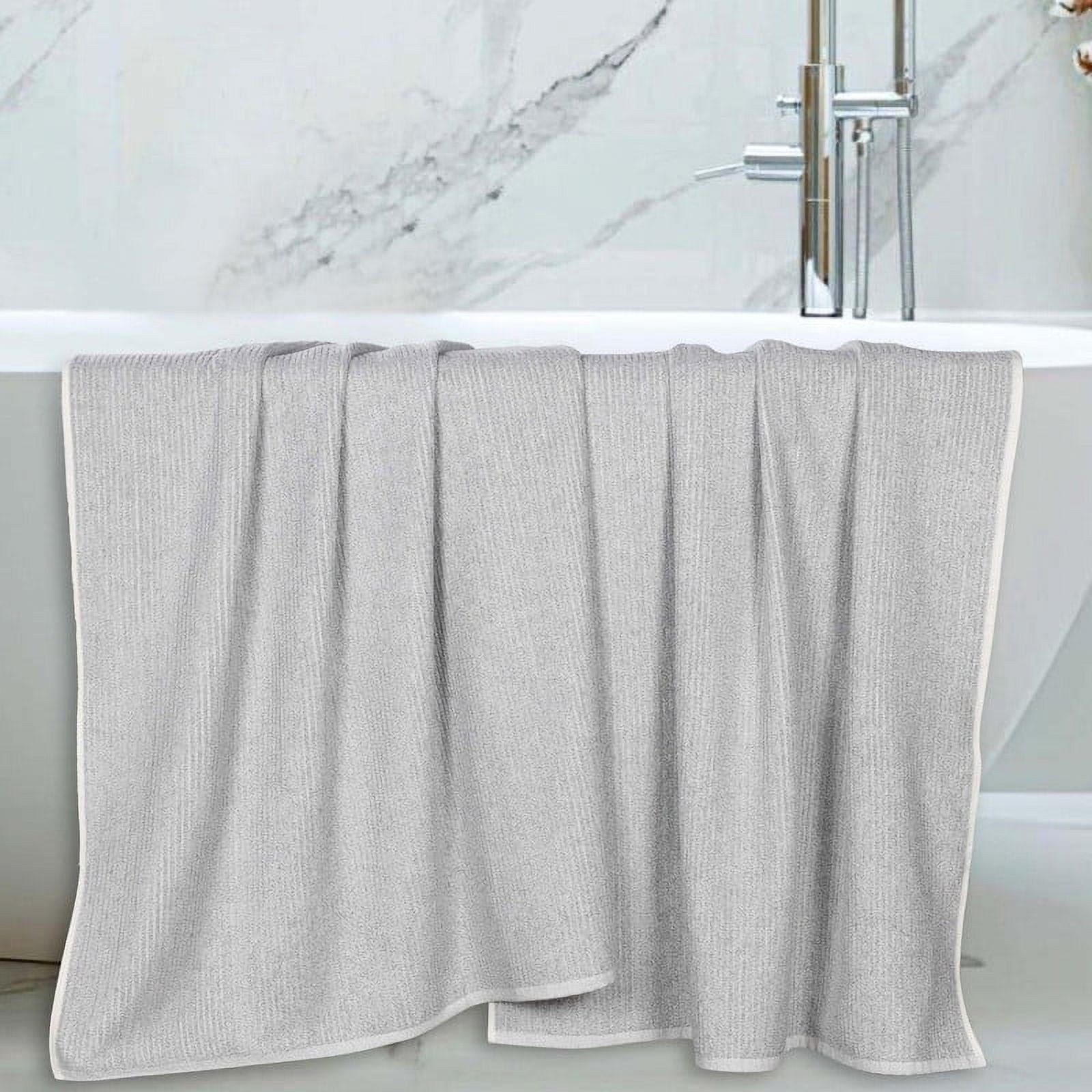 Superior Destin Viscose Cotton Blend Medium Weight Face Towels Washcloths, Set of 12, Charcoal