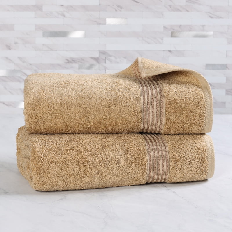 Superior Egyptian Cotton Absorbent Toast Bath Towel Set of 2