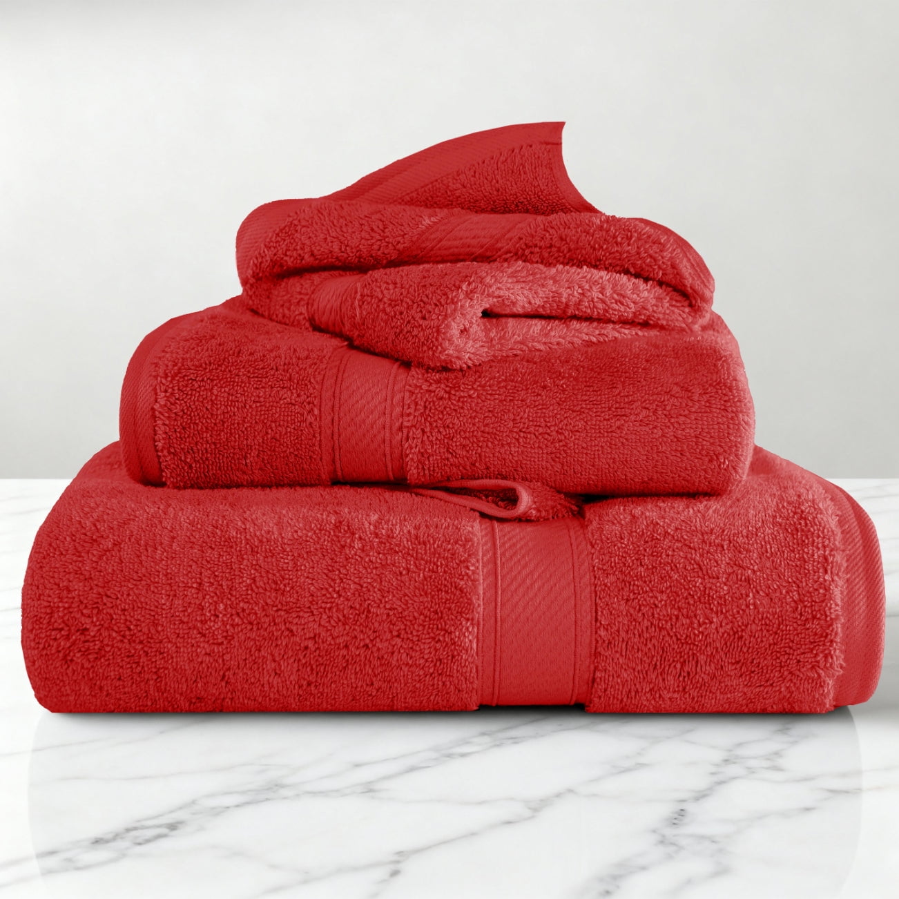 Superior 800 GSM Egyptian Cotton 4-Piece Hand Towel Set, Soft Ultra Absorbent Towels, Forest Green
