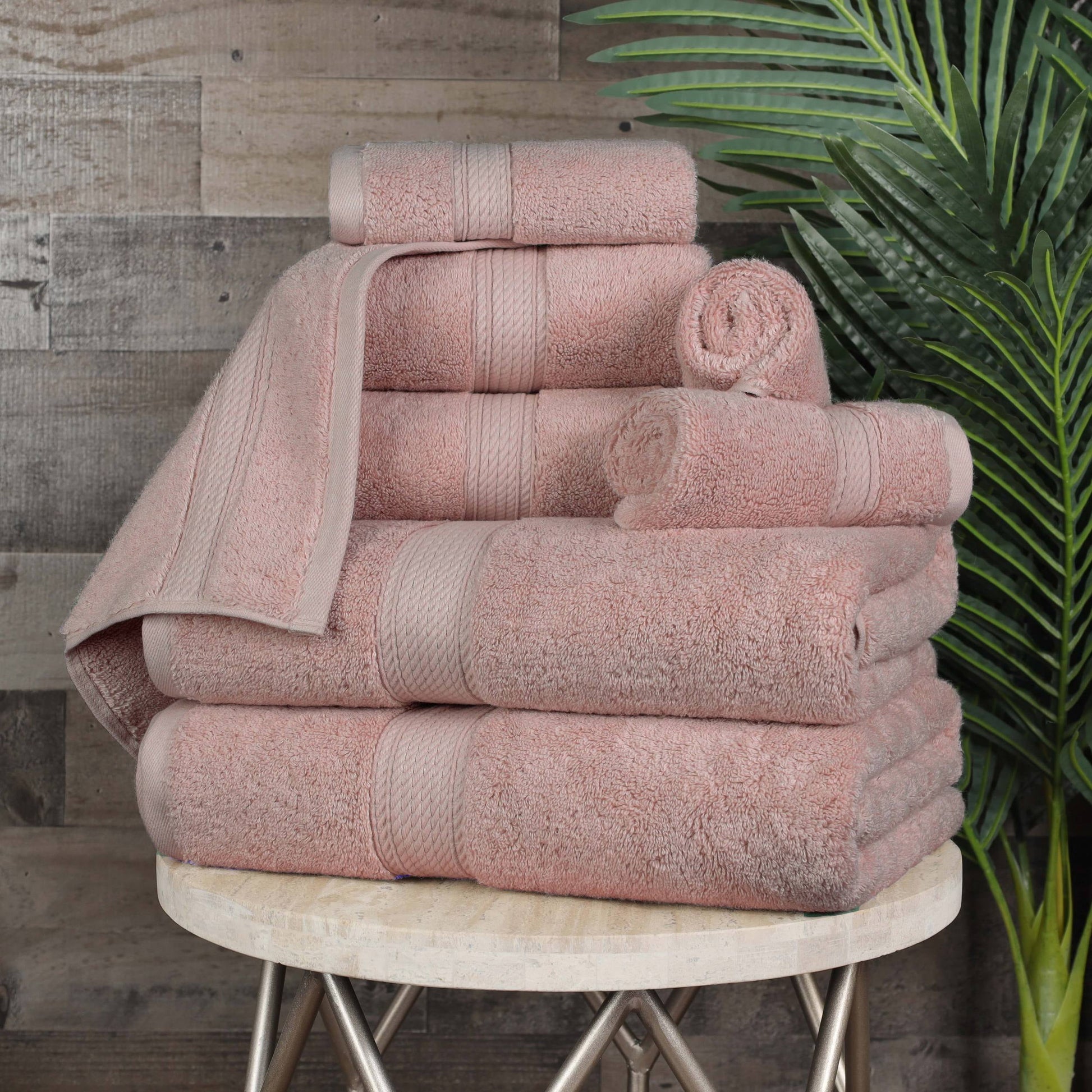 Superior 800 GSM Egyptian Cotton 3-Piece Towel Set, Soft Ultra Absorbent Towels, Denim Blue