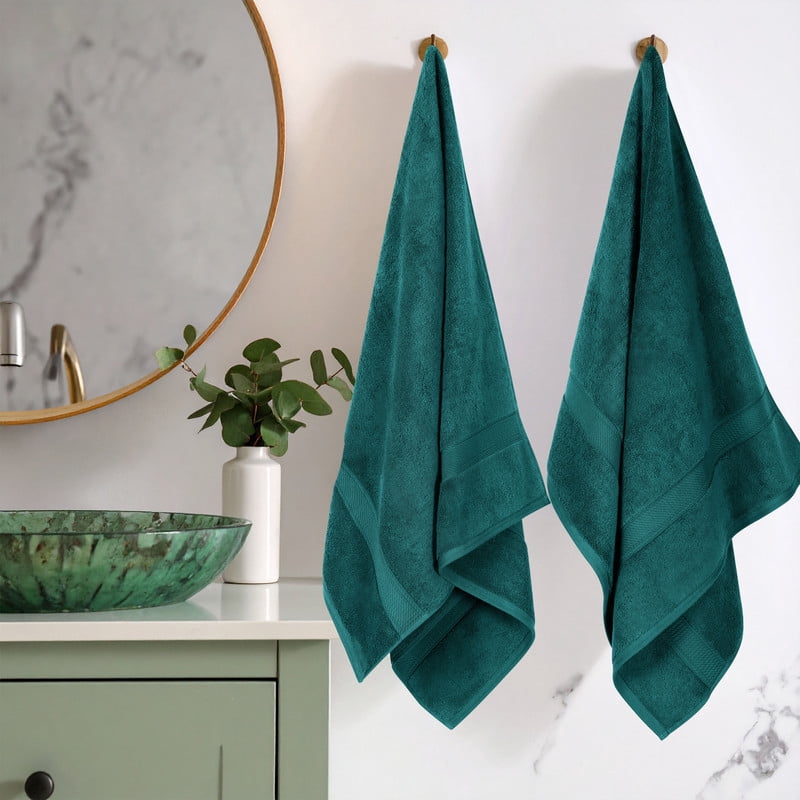 Superior 800 GSM Egyptian Cotton Heavyweight Bath Towel Set of 2, Teal