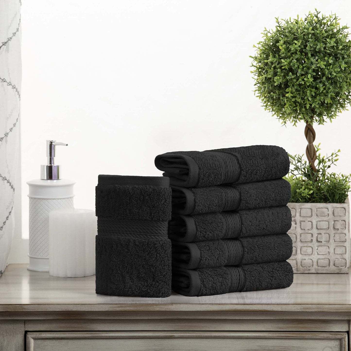 Superior 800 GSM Egyptian Cotton 8-Piece Towel Set, Soft Ultra Absorbent Towels, Plum