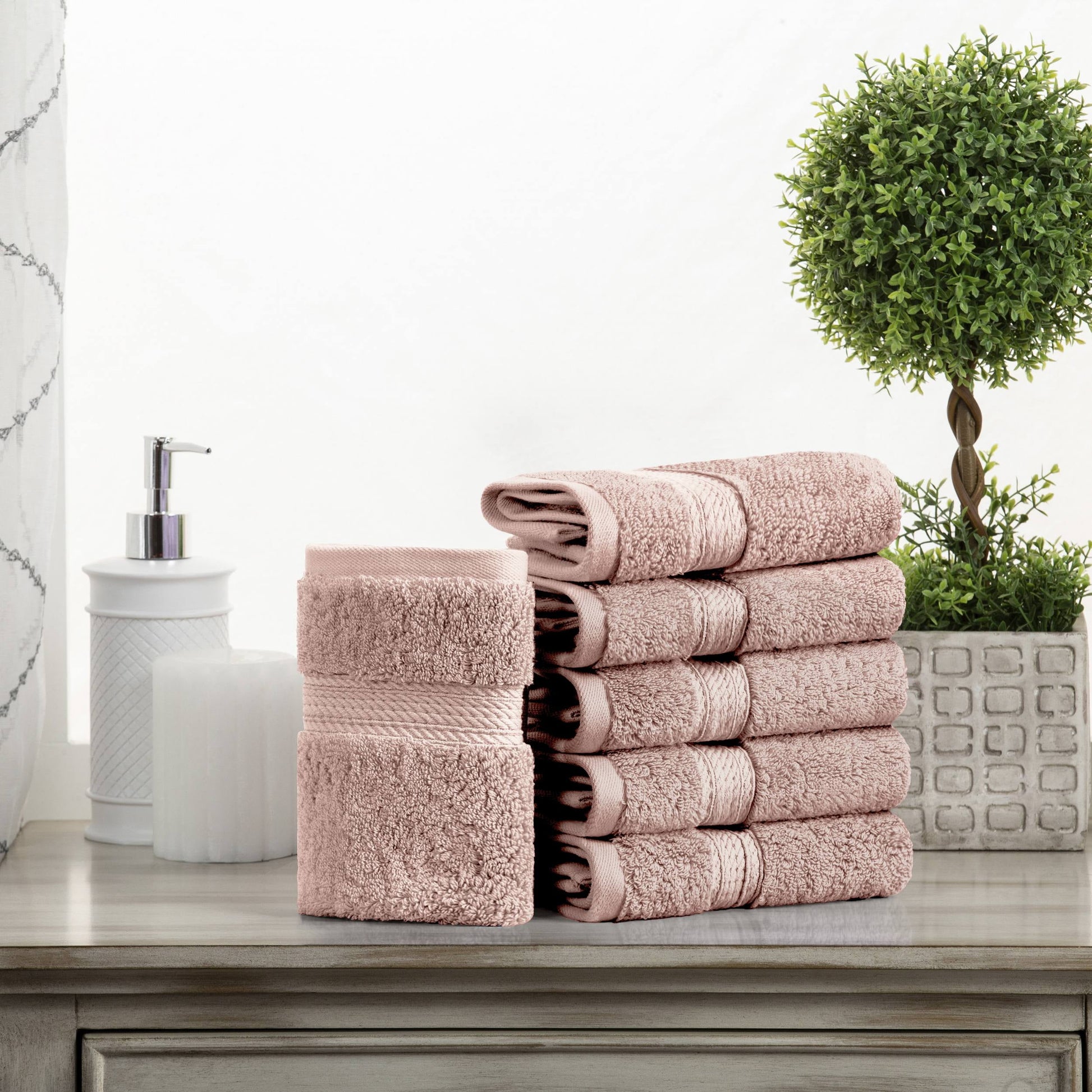 Superior 800 GSM Egyptian Cotton 4-Piece Hand Towel Set, Soft Ultra Absorbent Towels, Teal